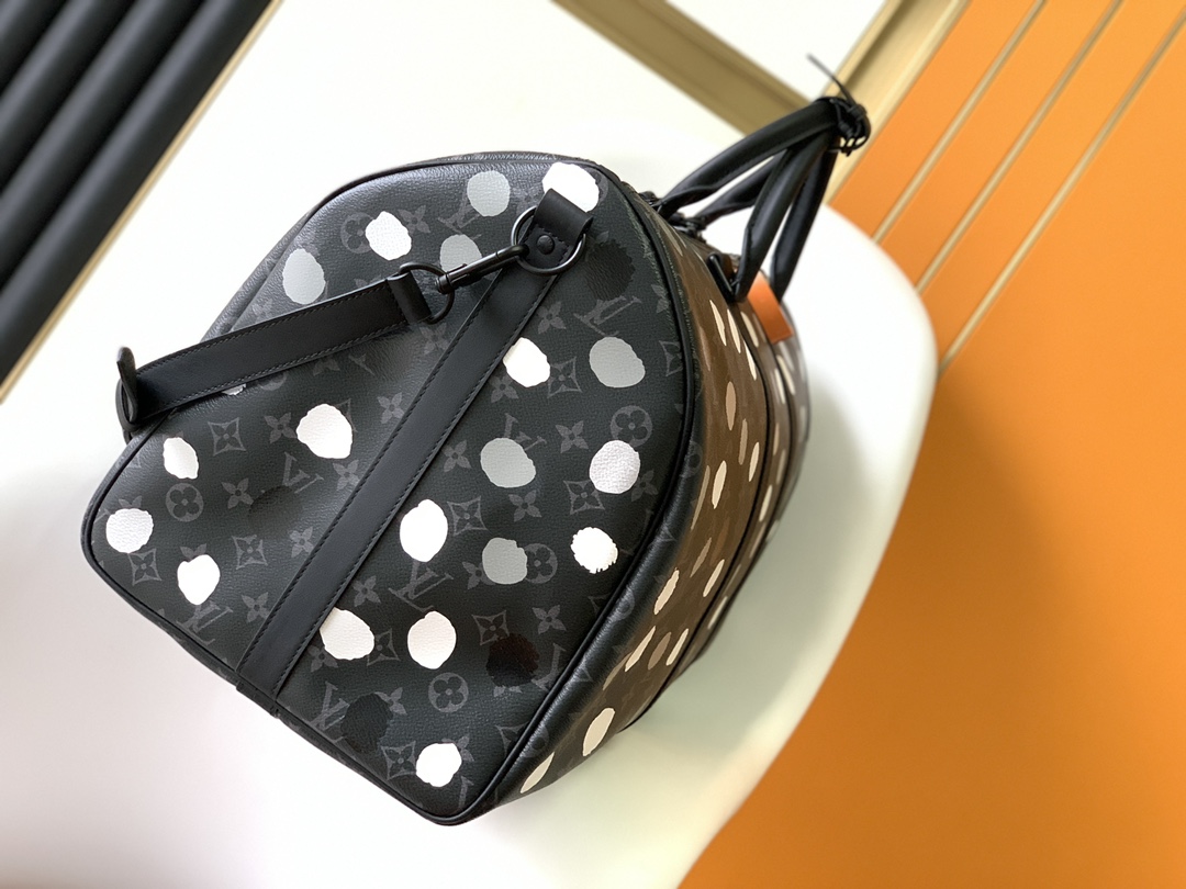 [TOP] Louis Vuitton LV LV x YK Keepall 55 Bag 55cm-Black