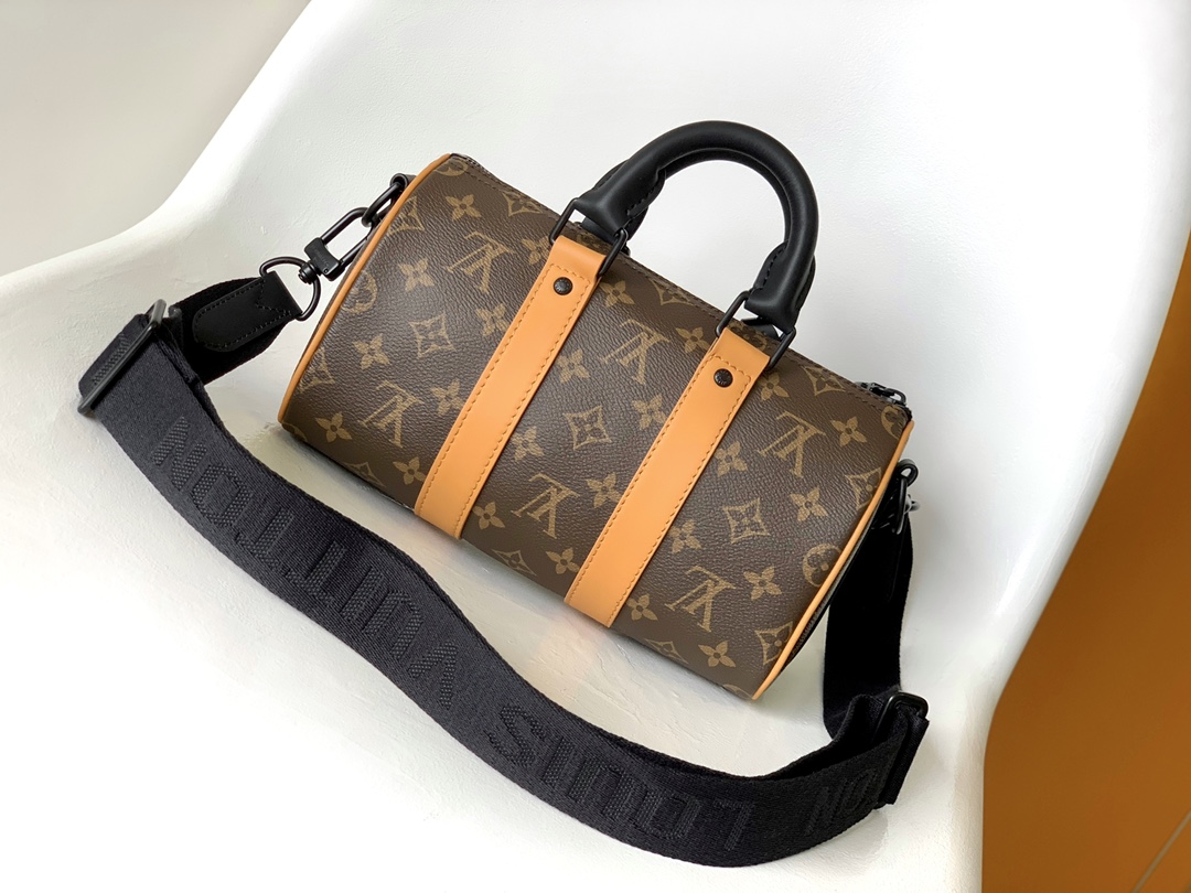 [TOP] Louis Vuitton LV Monogram Eclipse Reverse Keepall Bag 25cm-Brown