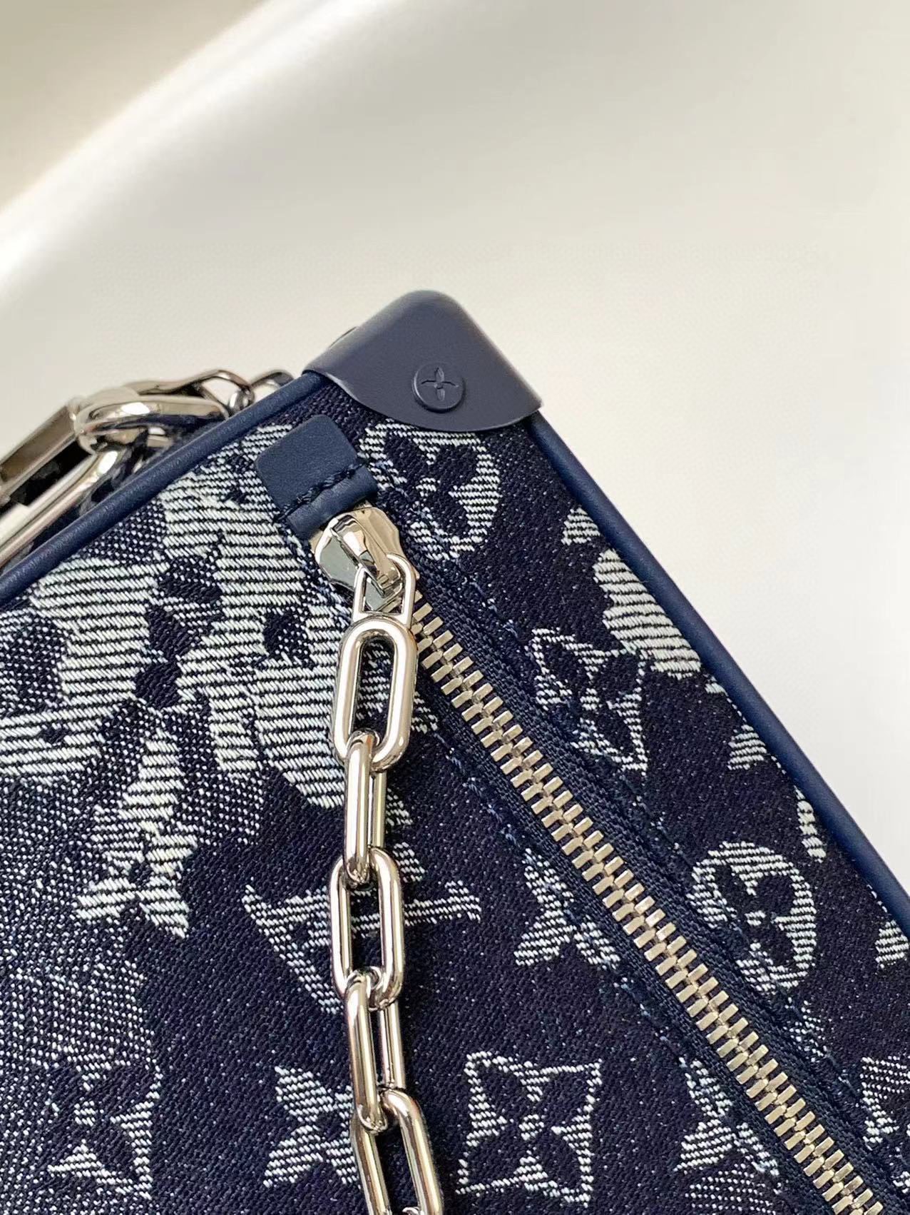 [TOP] Louis Vuitton LV Mini Soft Trunk Monogram Tapestry Bag 18.5 x 13 x 8 cm-Blue