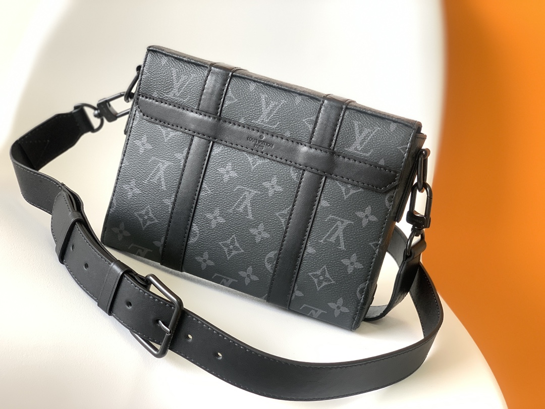 [TOP] Louis Vuitton LV Trunk Monogram Eclipse Bag - Black