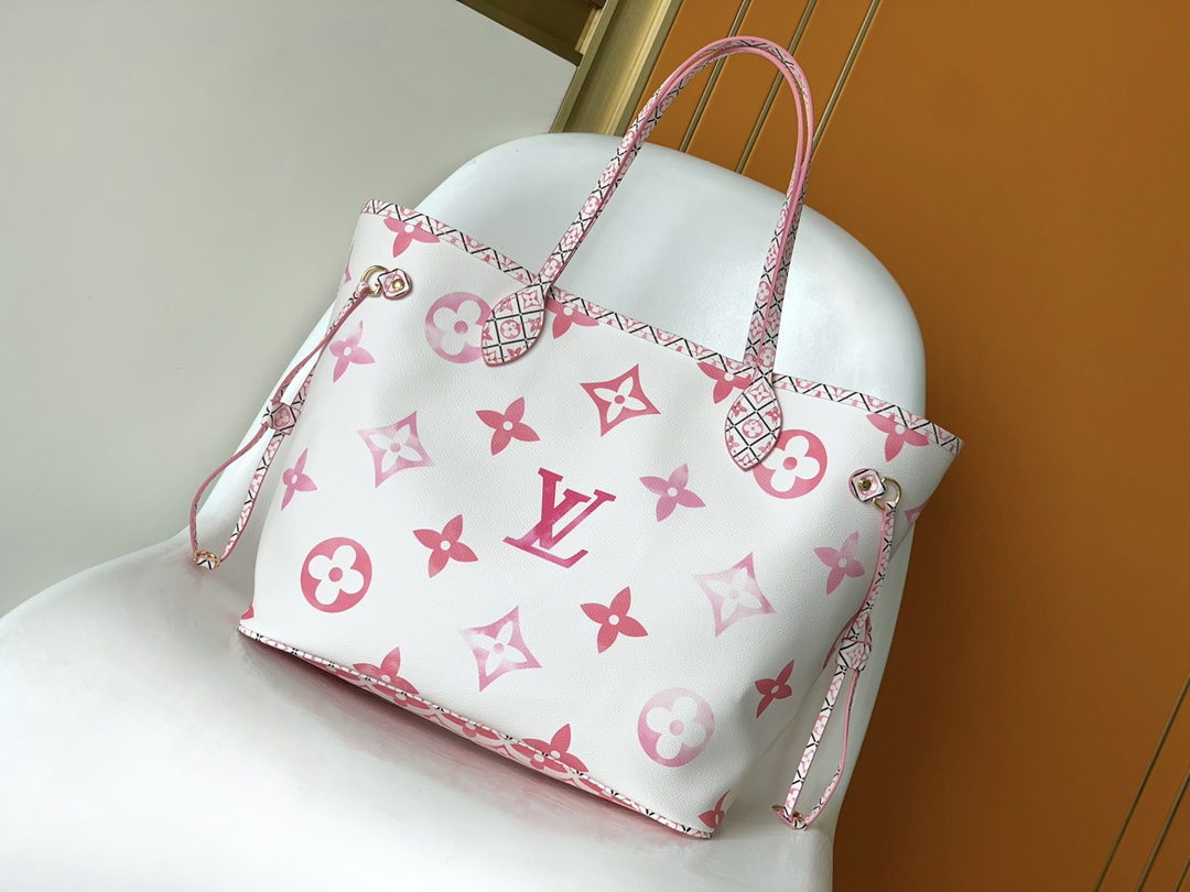 [TOP] Louis Vuitton LV Neverfull Giant Monogram Bag 31 x 28 x 14 cm - Pink