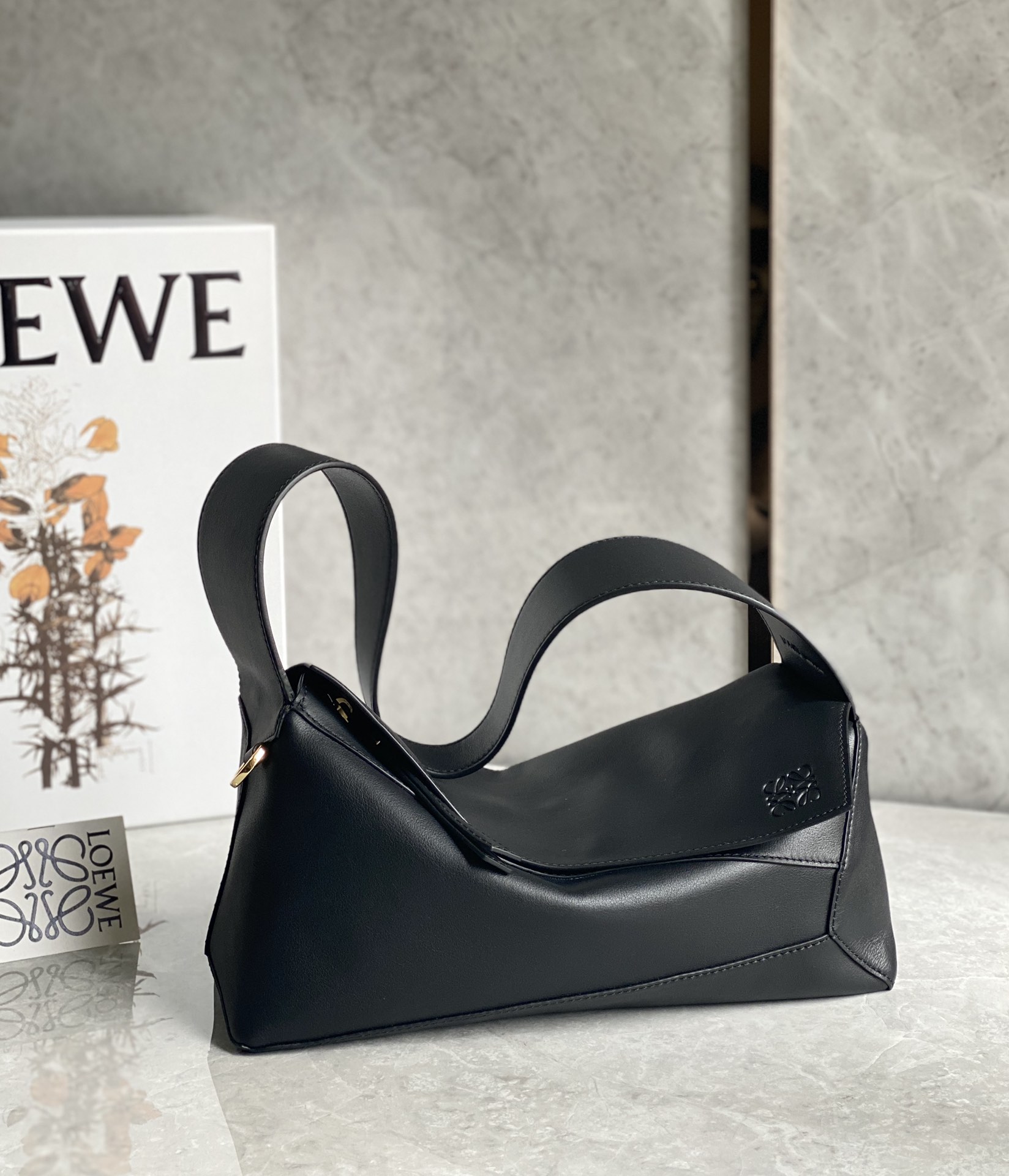 [TOP] LOEWE Puzzle hobo Bag Medium 29*12*10 cm - Black
