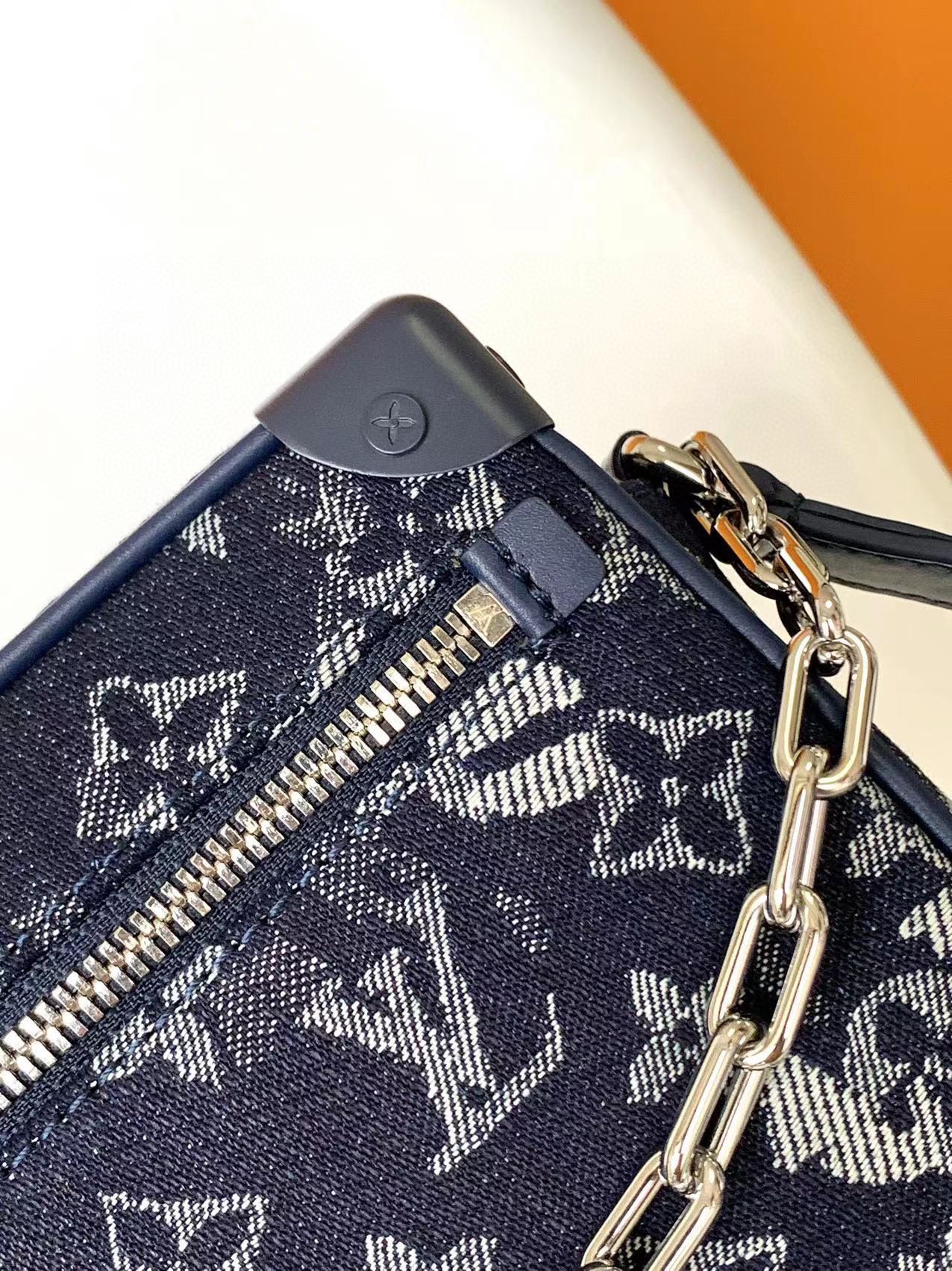 [TOP] Louis Vuitton LV Mini Soft Trunk Monogram Tapestry Bag 18.5 x 13 x 8 cm-Blue