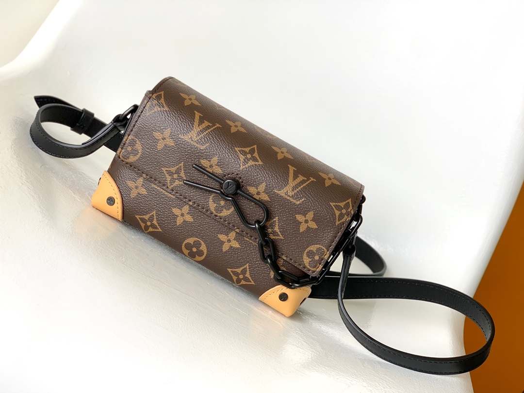 [TOP] Louis Vuitton LV Monogram Eclipse Steamer Mini Bag 18 x 11 x 6.5 cm
