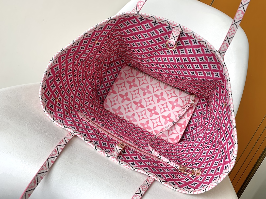 [TOP] Louis Vuitton LV Neverfull Giant Monogram Bag 31 x 28 x 14 cm - Pink