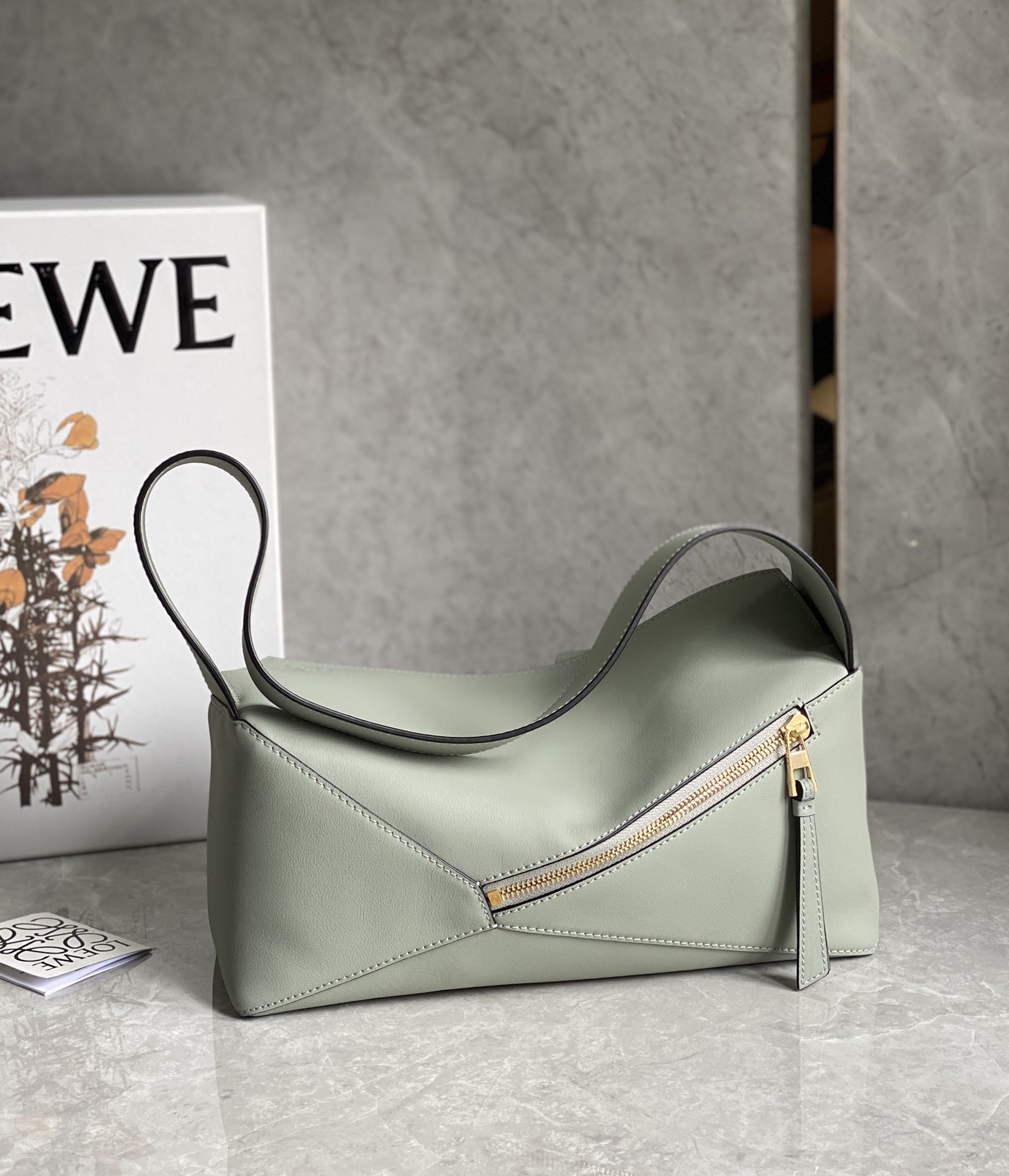 [TOP] LOEWE Puzzle hobo Bag Medium 29*12*10 cm - Light Green