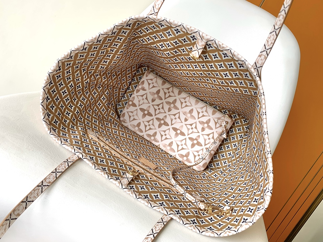 [TOP] Louis Vuitton LV Neverfull Giant Monogram Bag 31 x 28 x 14 cm - Yellow