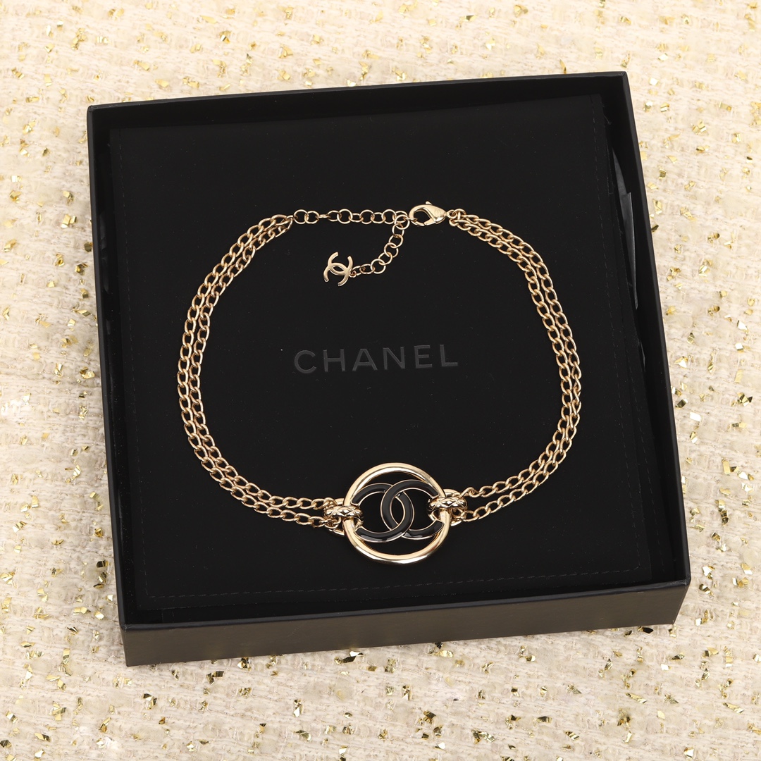 [TOP] CHANEL Double C Necklace