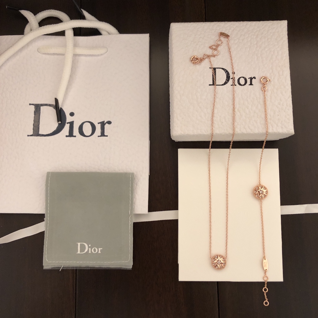 [TOP] Christian Dior Compass Bracelet/Necklace - Rose Gold