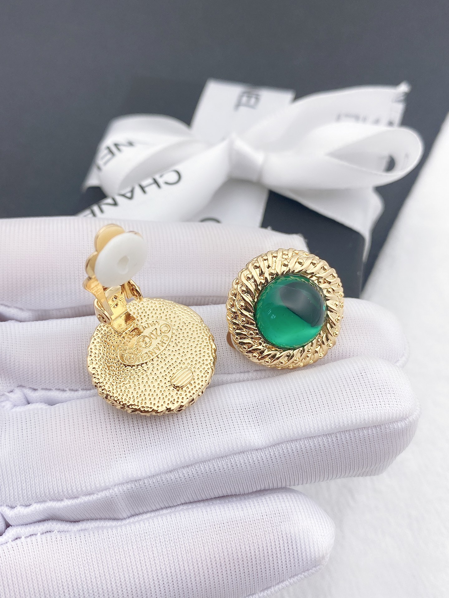 [TOP] CHANEL Double C Earrings - Ear Clip