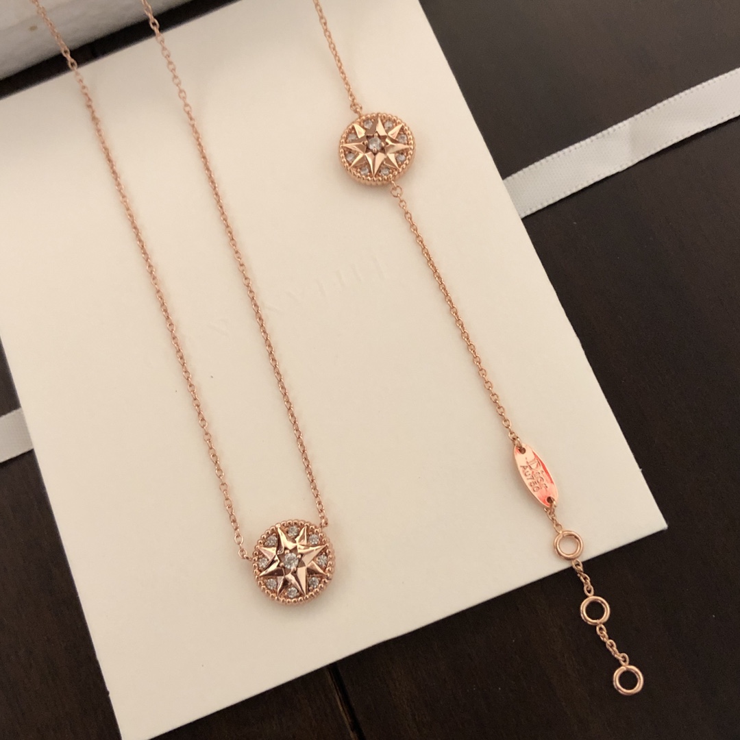[TOP] Christian Dior Compass Bracelet/Necklace - Rose Gold