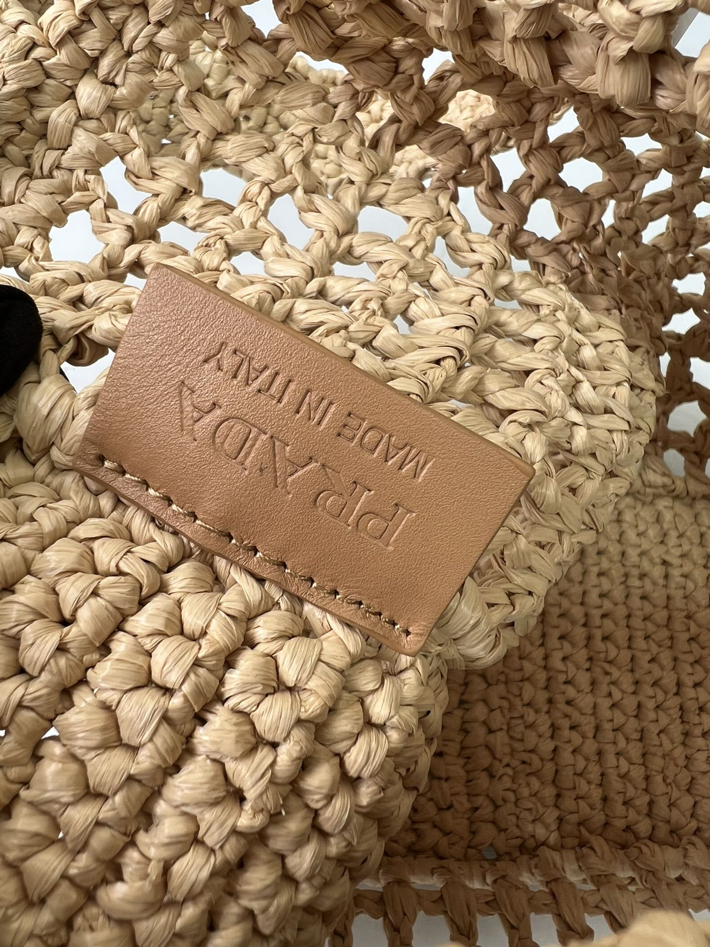 [Top] PRADA Straw Shoulder Bags 26x22x11cm