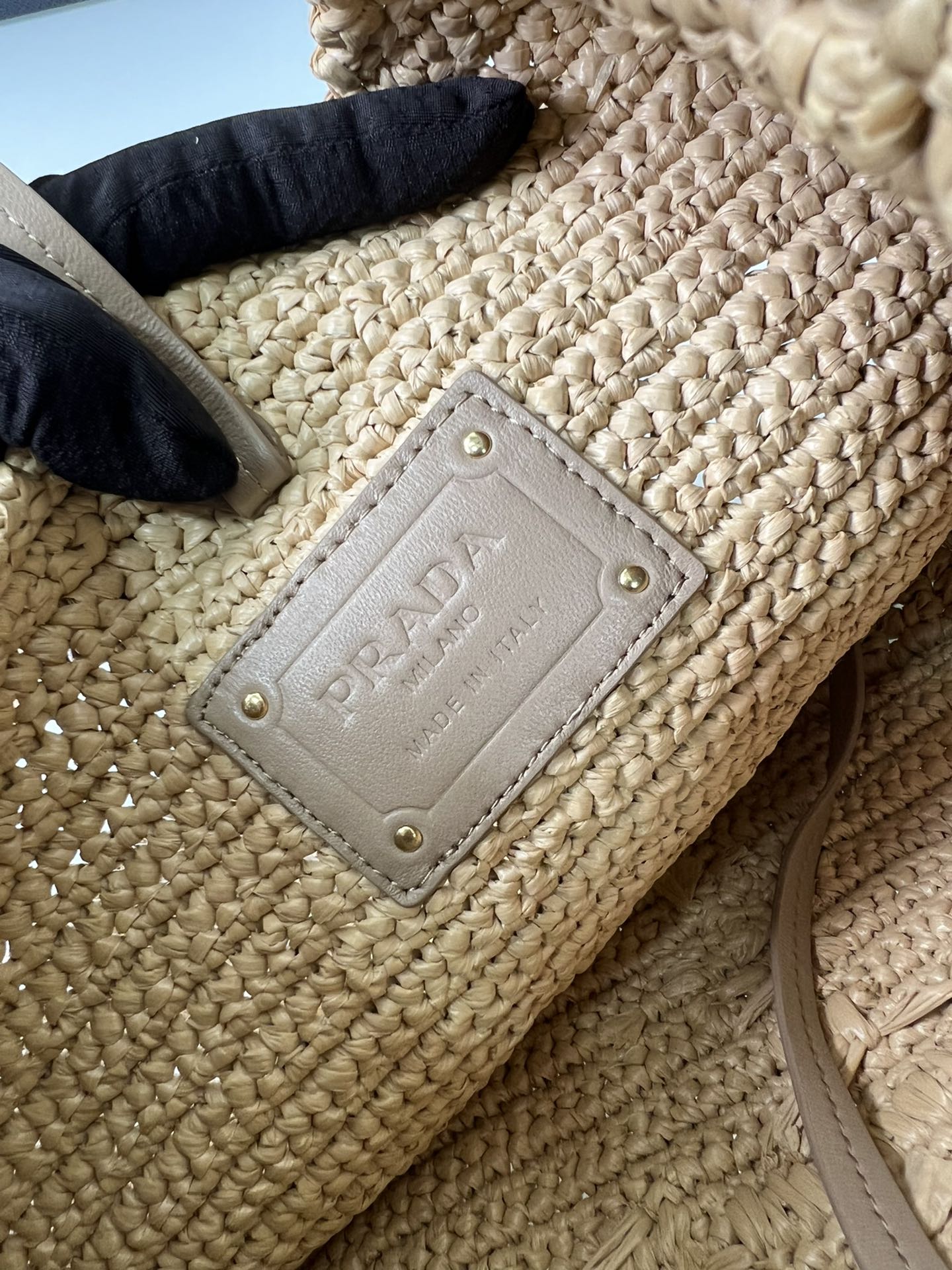 [Top] PRADA Straw Shoulder Bags 30x24x4.5cm