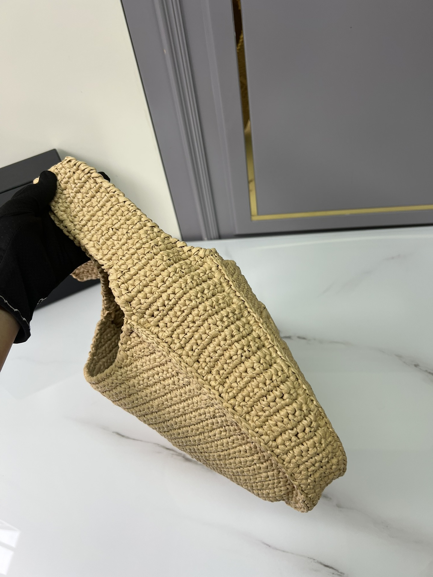 [Top] PRADA Straw Shoulder Bags 30x24x4.5cm