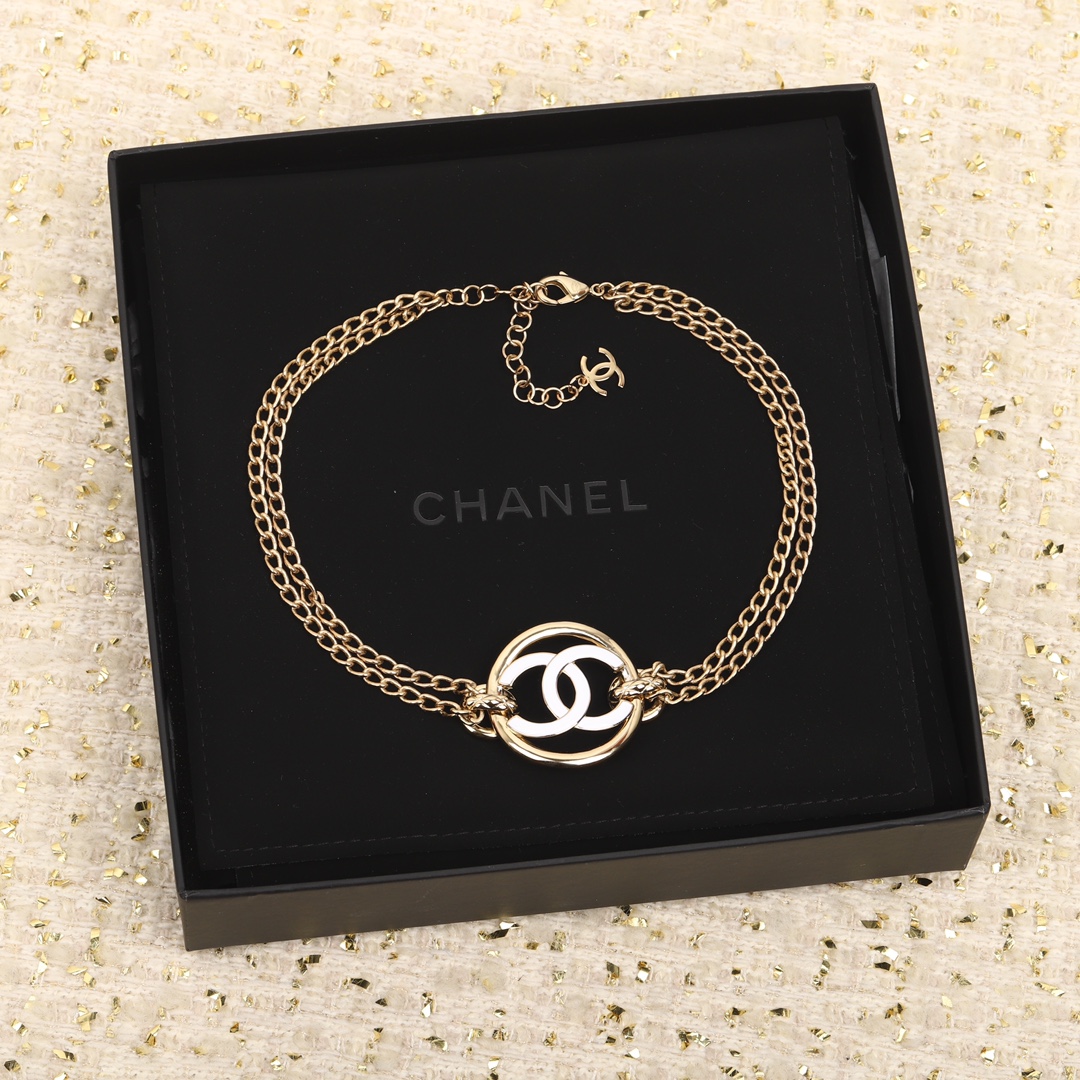 [TOP] CHANEL Double C Necklace