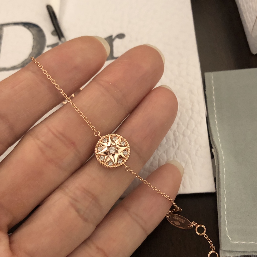 [TOP] Christian Dior Compass Bracelet/Necklace - Rose Gold