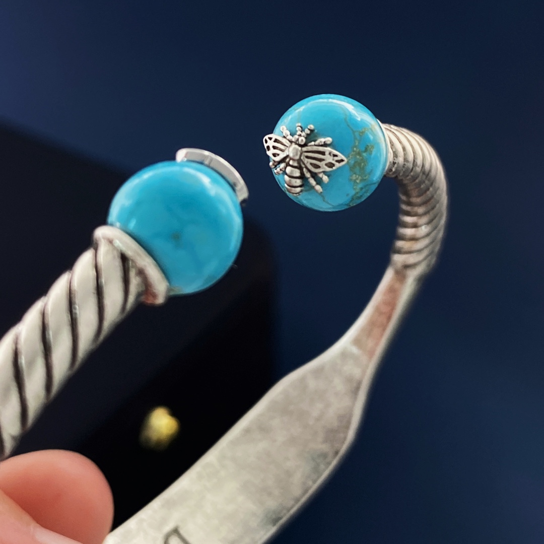 [TOP] Christian Dior Open Bracelet - Silver