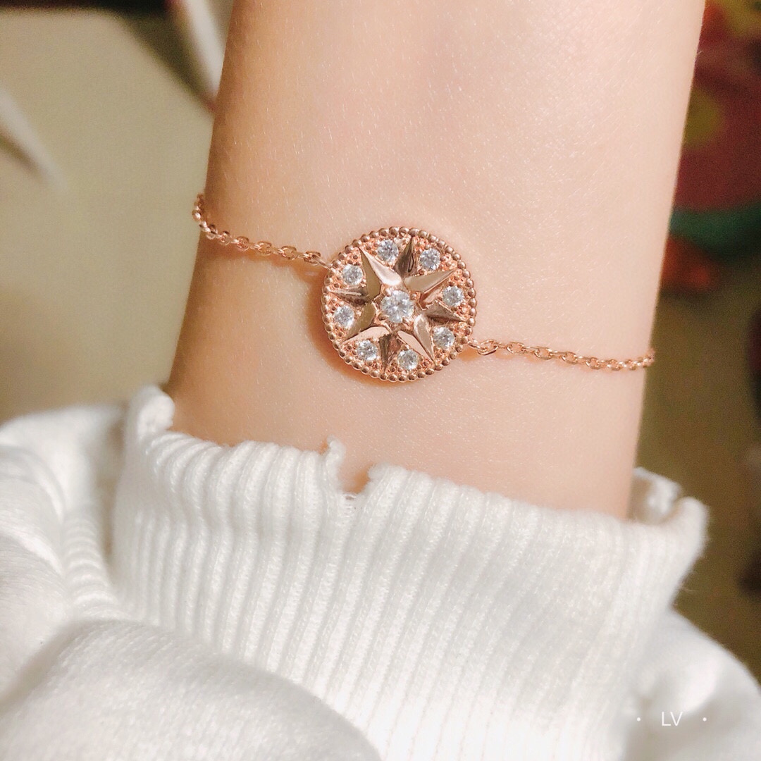[TOP] Christian Dior Compass Bracelet/Necklace - Rose Gold