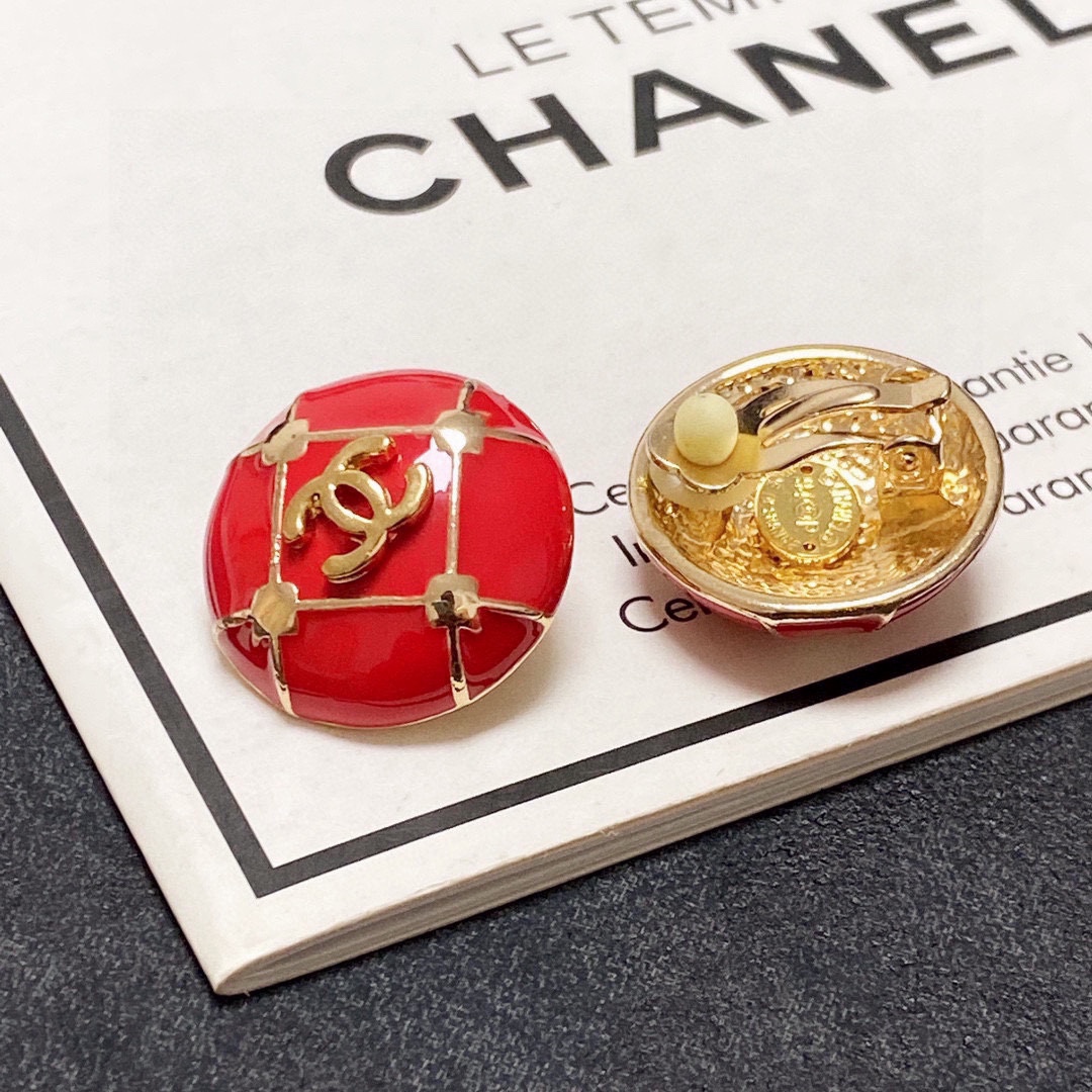 [TOP] CHANEL Double C Earrings - Ear Clip
