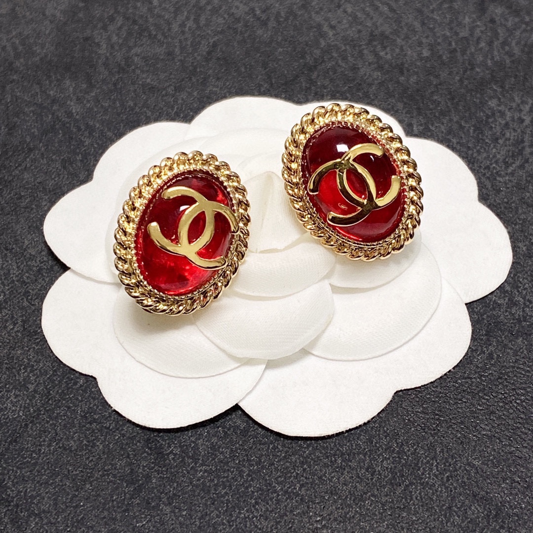[TOP] CHANEL Double C Earrings - Ear Clip