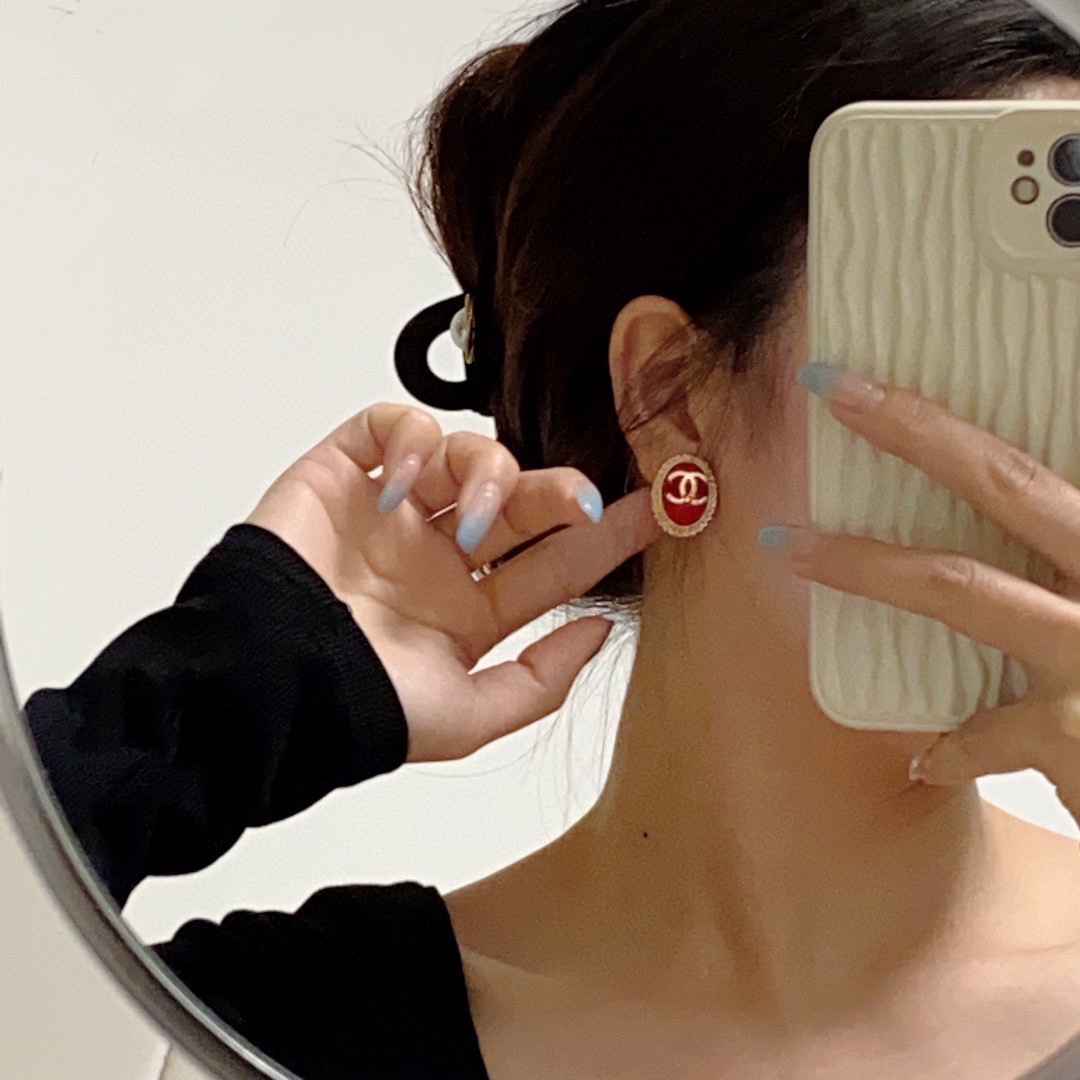[TOP] CHANEL Double C Earrings - Ear Clip