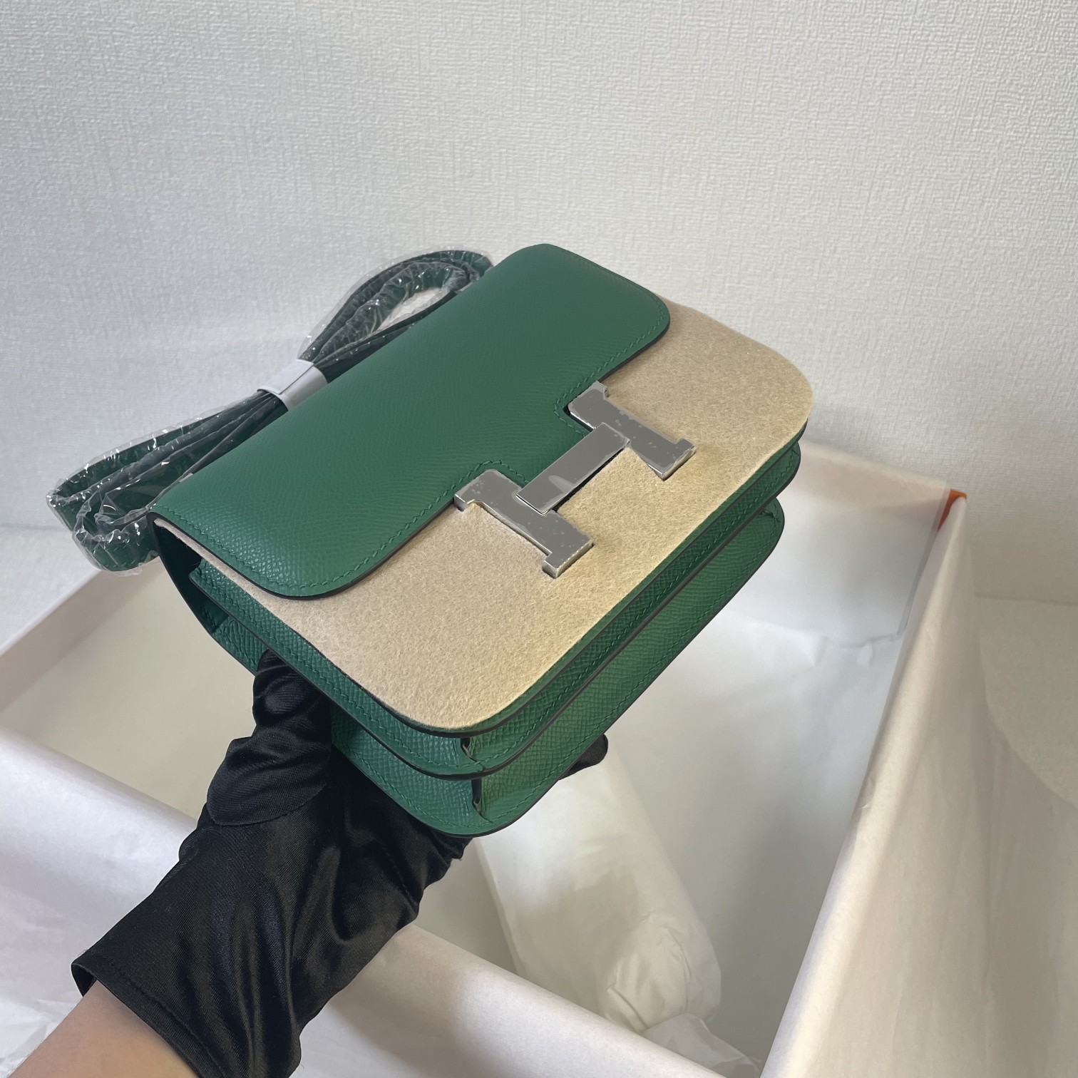 [TOP] HERMES Constance epsom 19/23 CM- Green & GHW