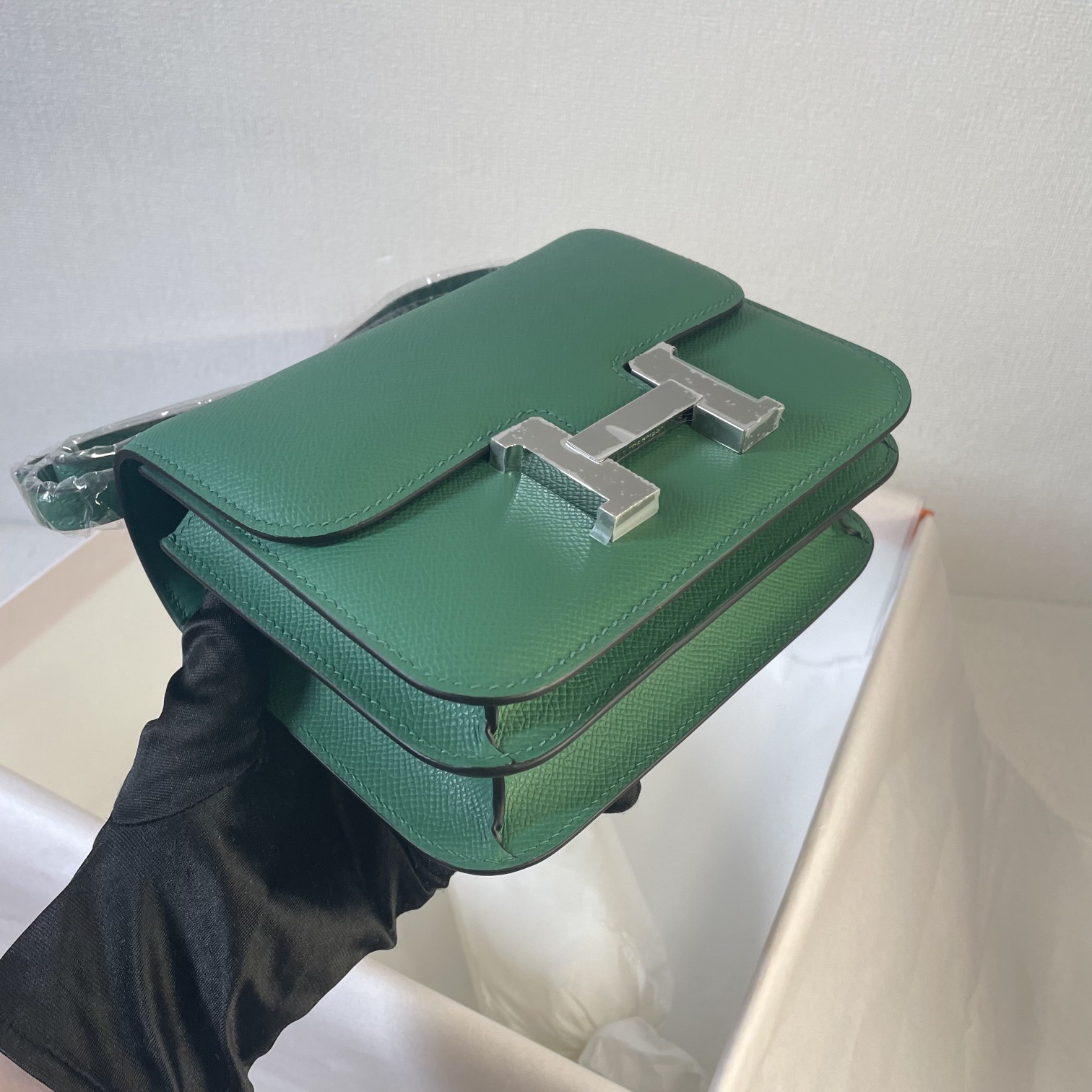 [TOP] HERMES Constance epsom 19/23 CM- Green & GHW