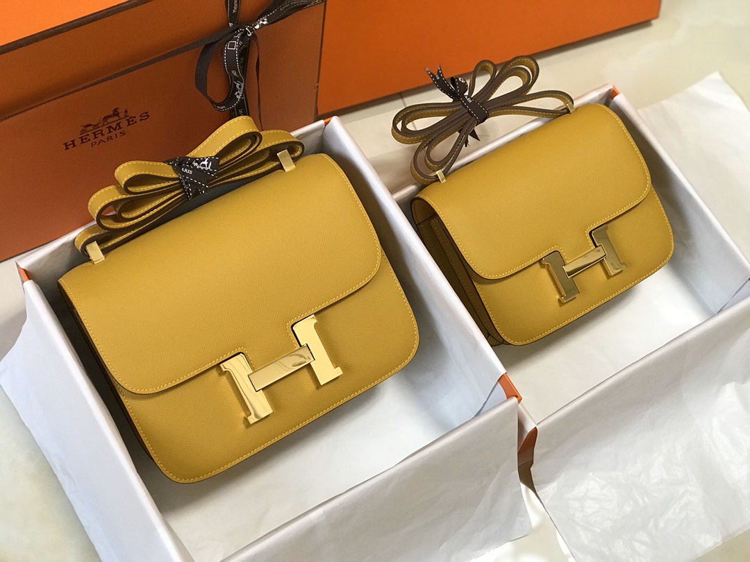 [TOP] HERMES Constance epsom 19/23 CM- Yellow & GHW