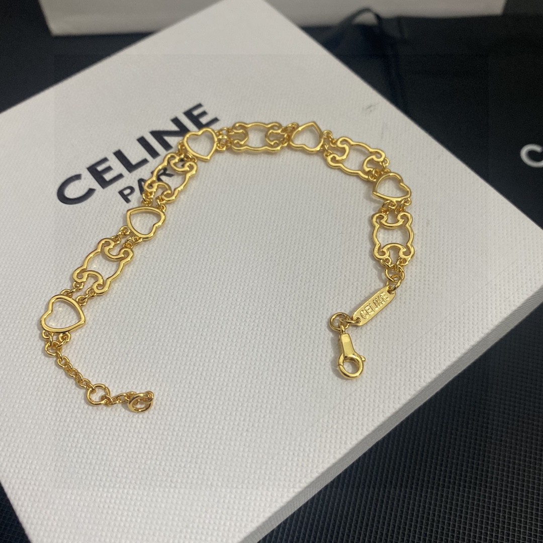 [TOP] CELINE Hollow Heart Bracelet