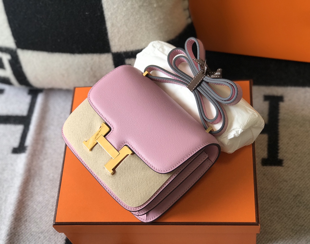 [TOP] HERMES Constance epsom 19/23 CM- Purple & GHW