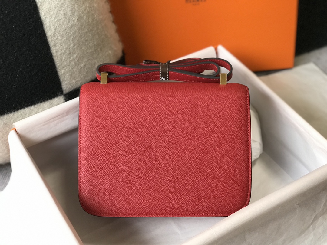 [TOP] HERMES Constance epsom 19/23 CM- Red & GHW