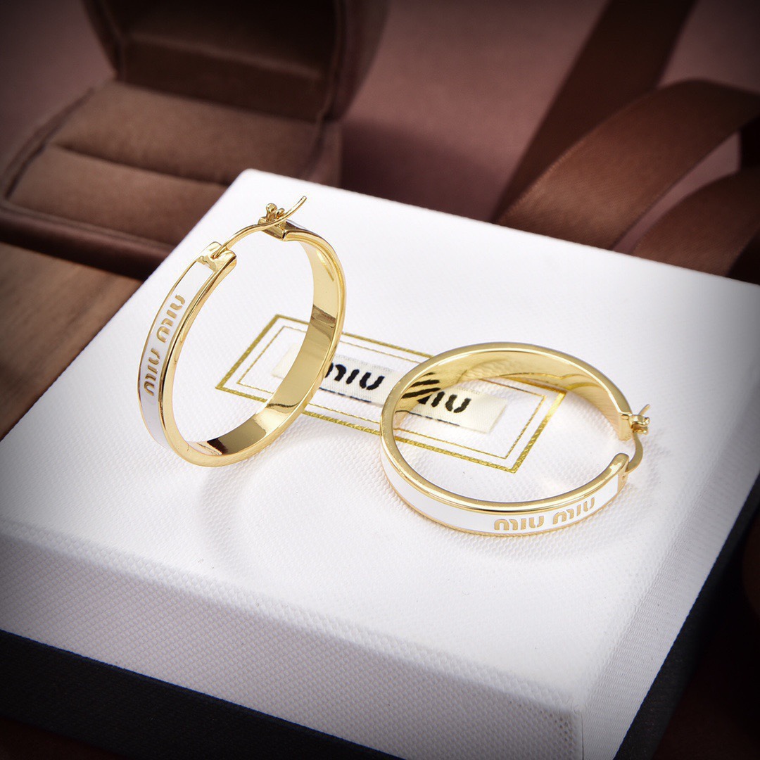 [TOP] Miu Miu LOGO Earrings - 2 Colors
