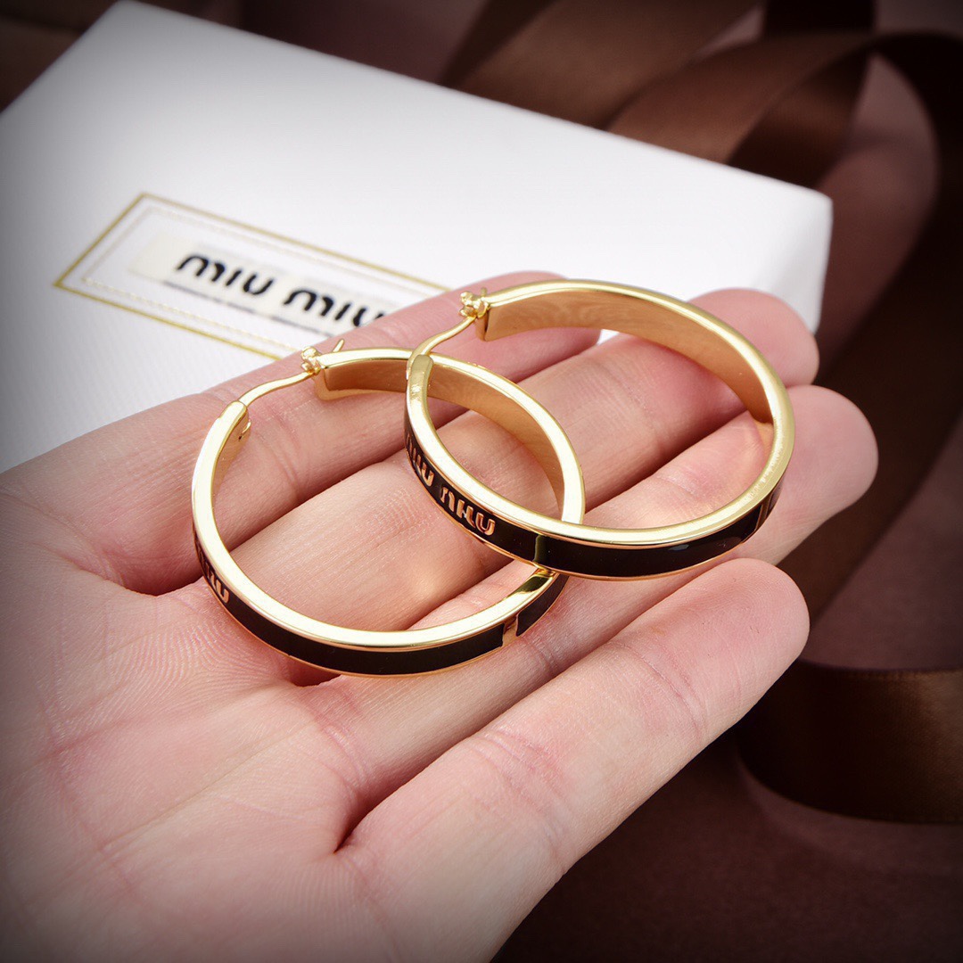 [TOP] Miu Miu LOGO Earrings - 2 Colors