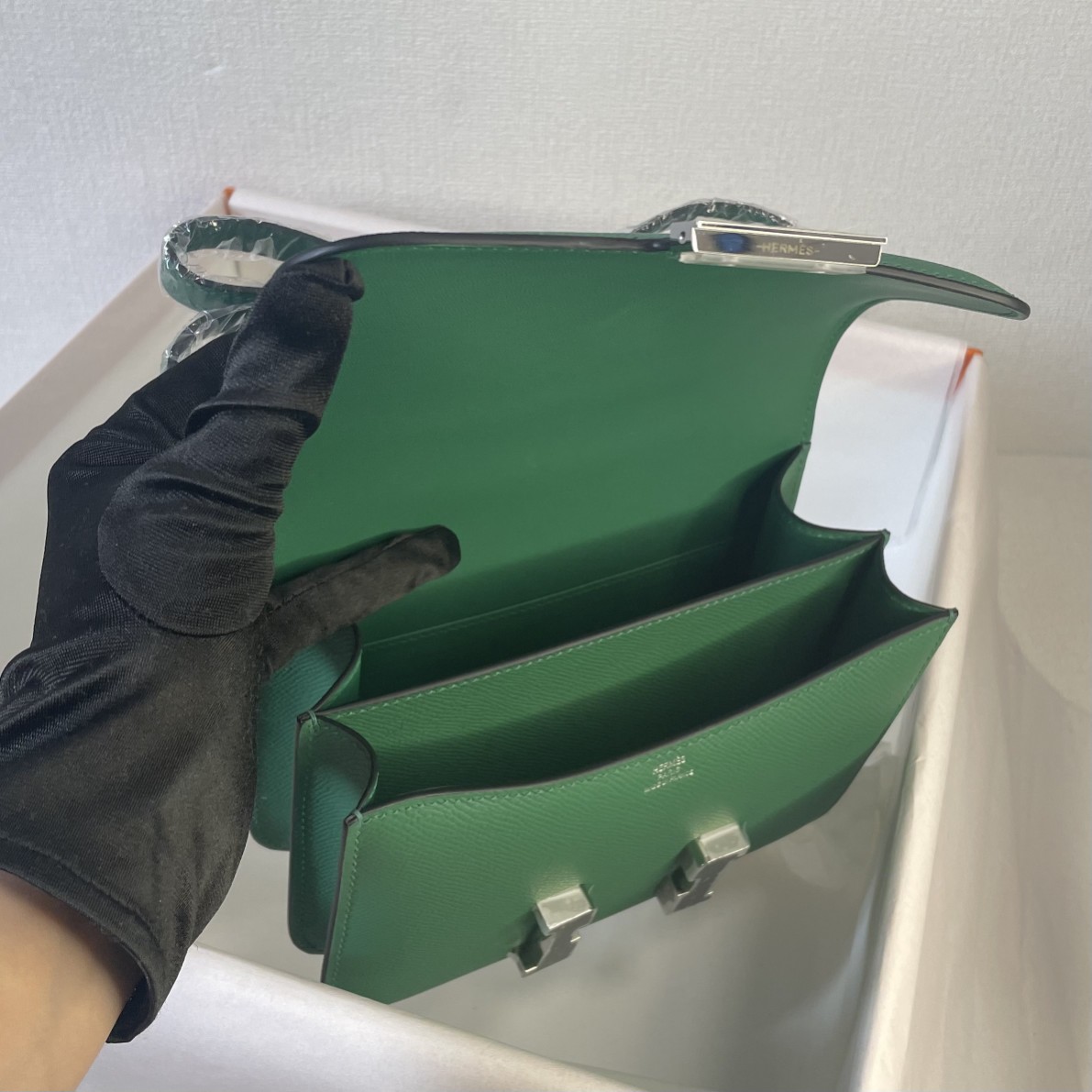 [TOP] HERMES Constance epsom 19/23 CM- Green & GHW