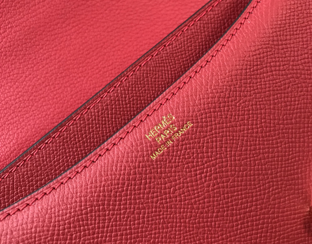 [TOP] HERMES Constance epsom 19/23 CM- Red & GHW