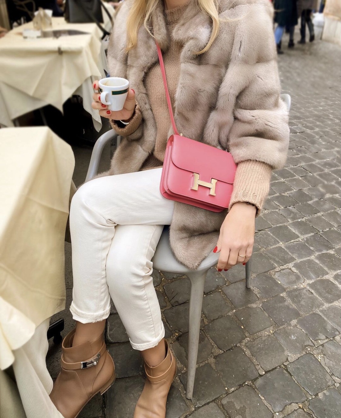 [TOP] HERMES Constance epsom 19/23 CM- Pink & GHW