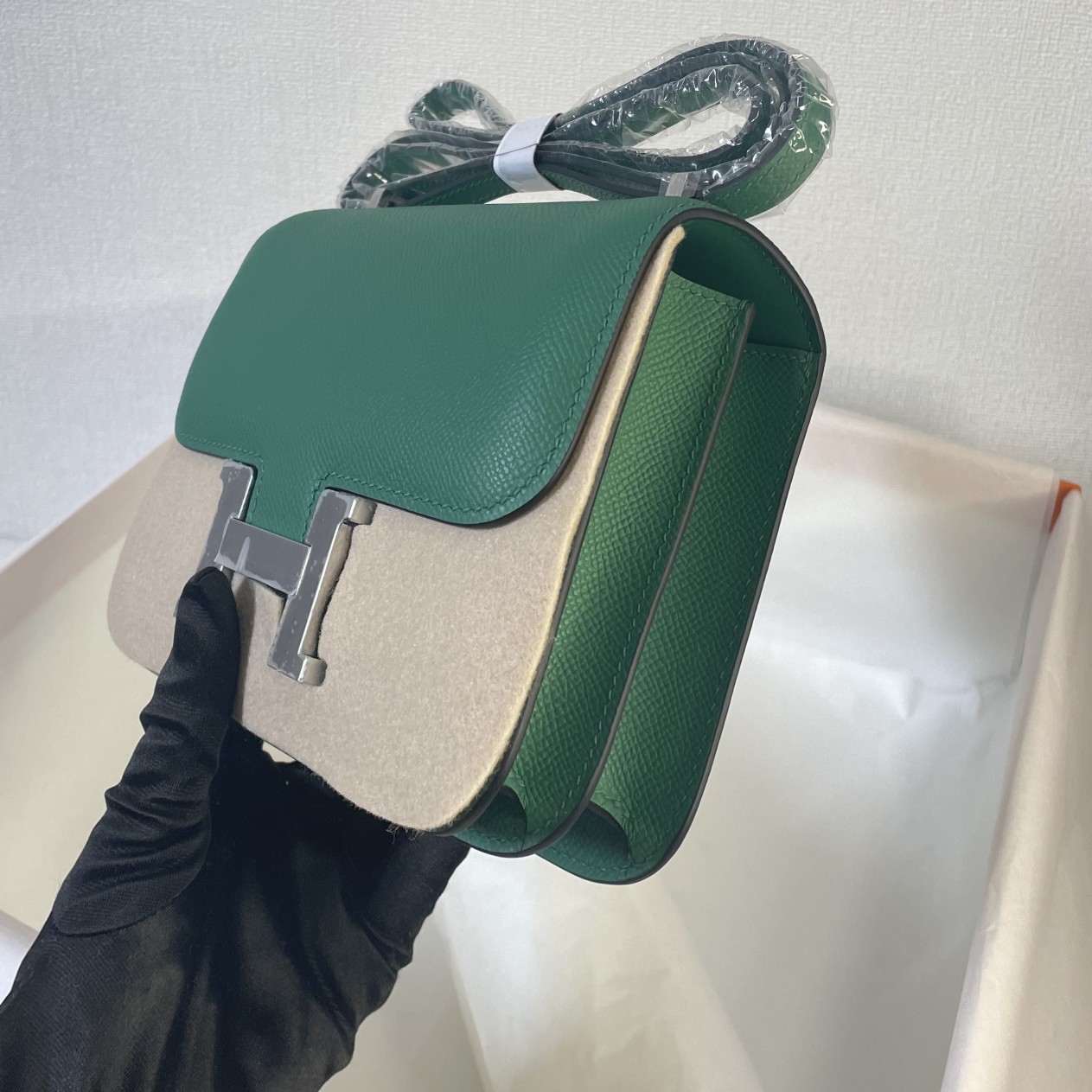 [TOP] HERMES Constance epsom 19/23 CM- Green & GHW