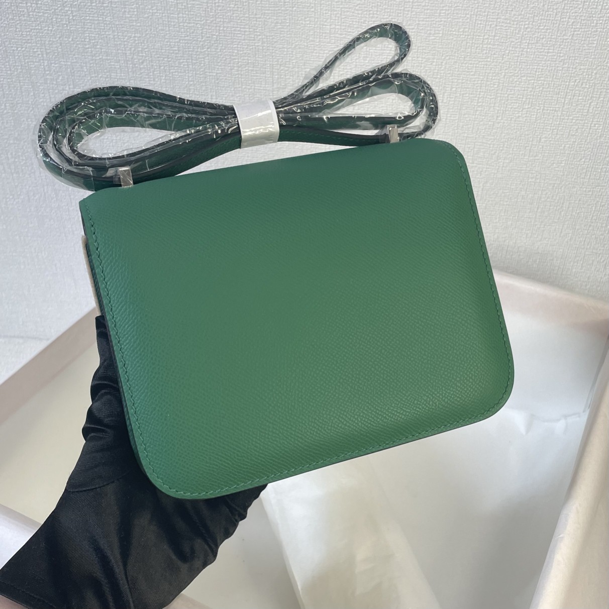 [TOP] HERMES Constance epsom 19/23 CM- Green & GHW