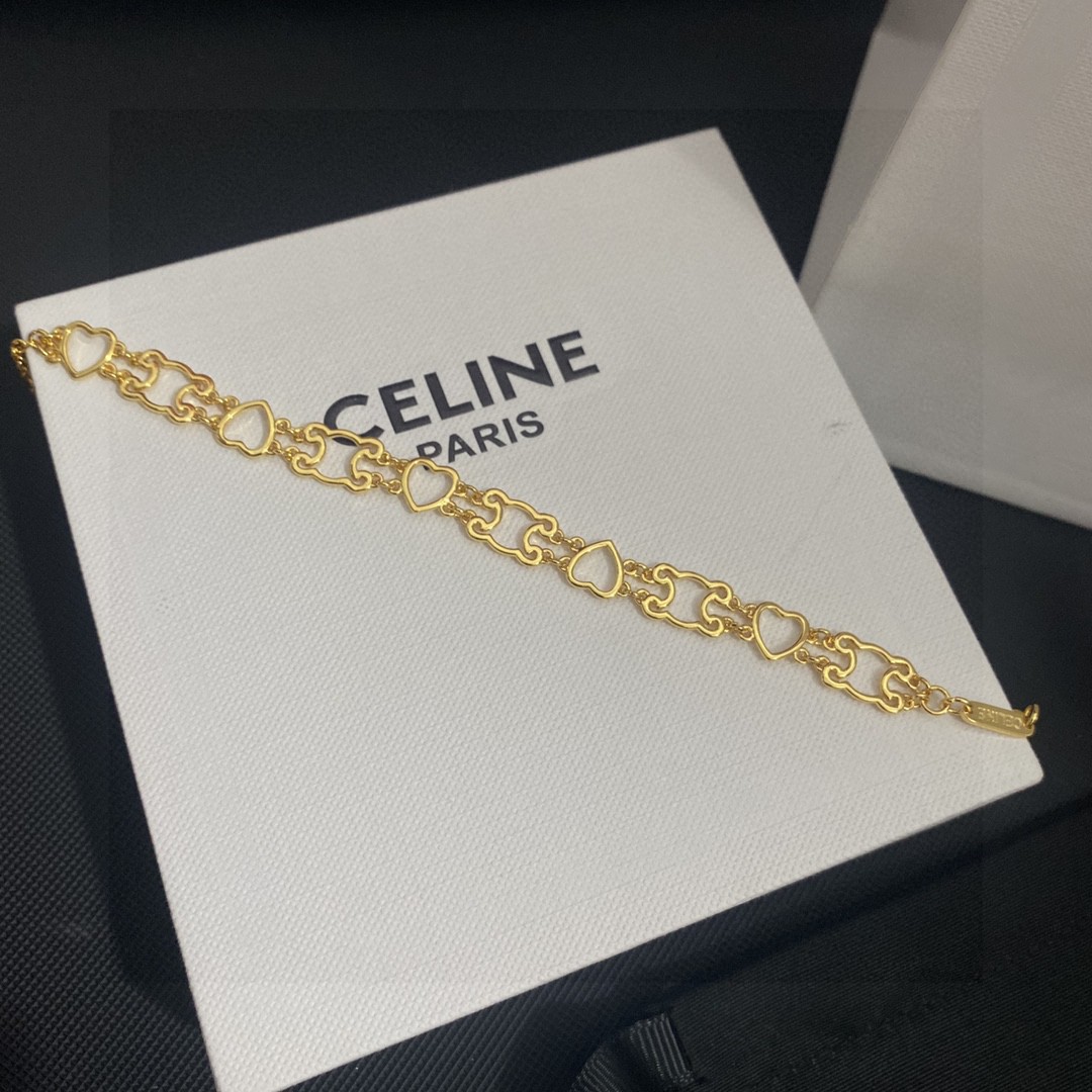[TOP] CELINE Hollow Heart Bracelet