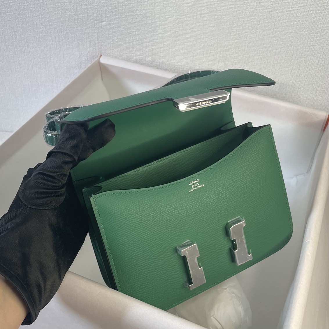 [TOP] HERMES Constance epsom 19/23 CM- Green & GHW