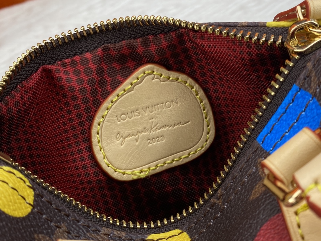 [TOP] Louis Vuitton LV LV x YK Nano Speedy Bag 16x10x7.5cm-Brown