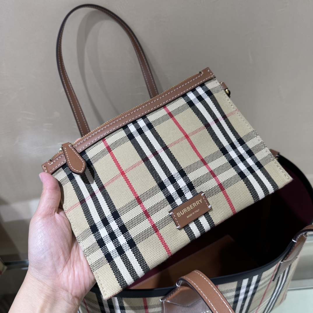 [TOP] BURBERRY Medium Canvas Tote 51.3x18.5x29 CM