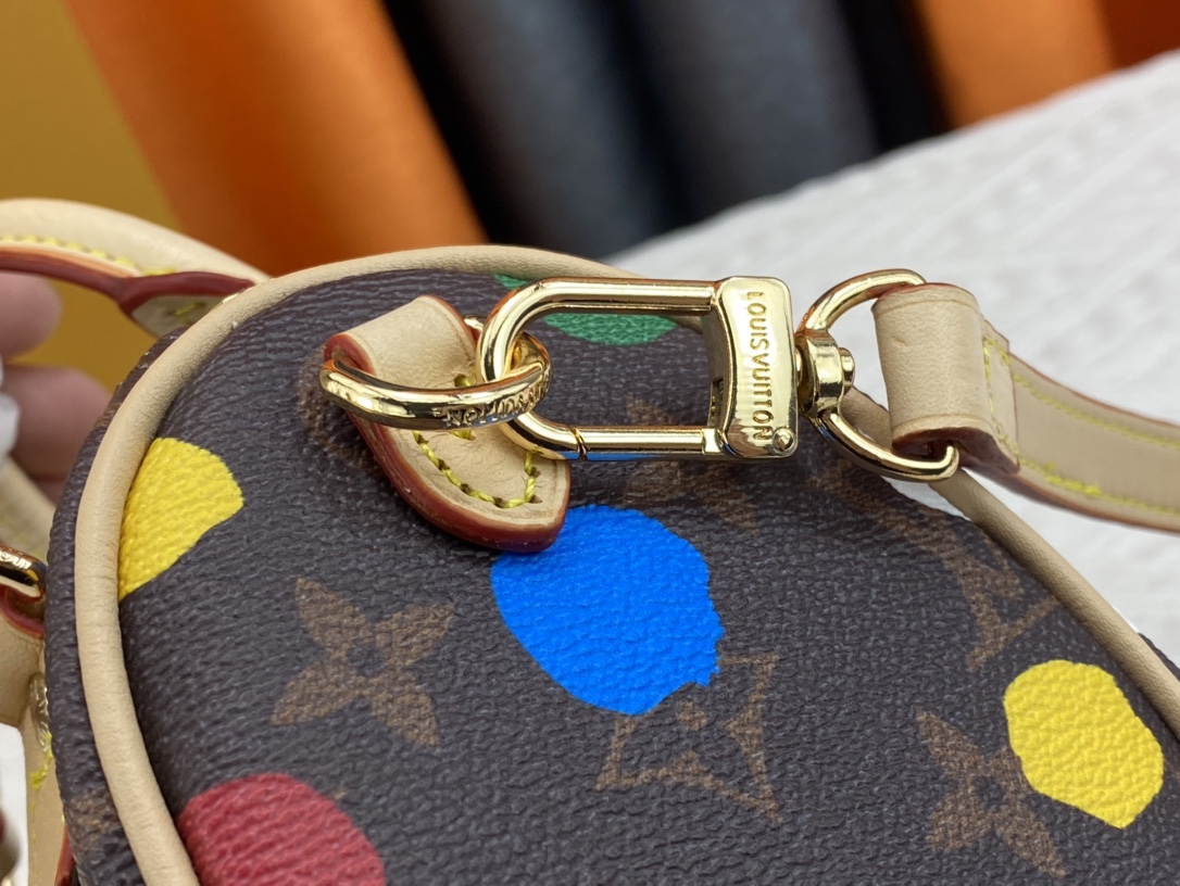 [TOP] Louis Vuitton LV LV x YK Nano Speedy Bag 16x10x7.5cm-Brown