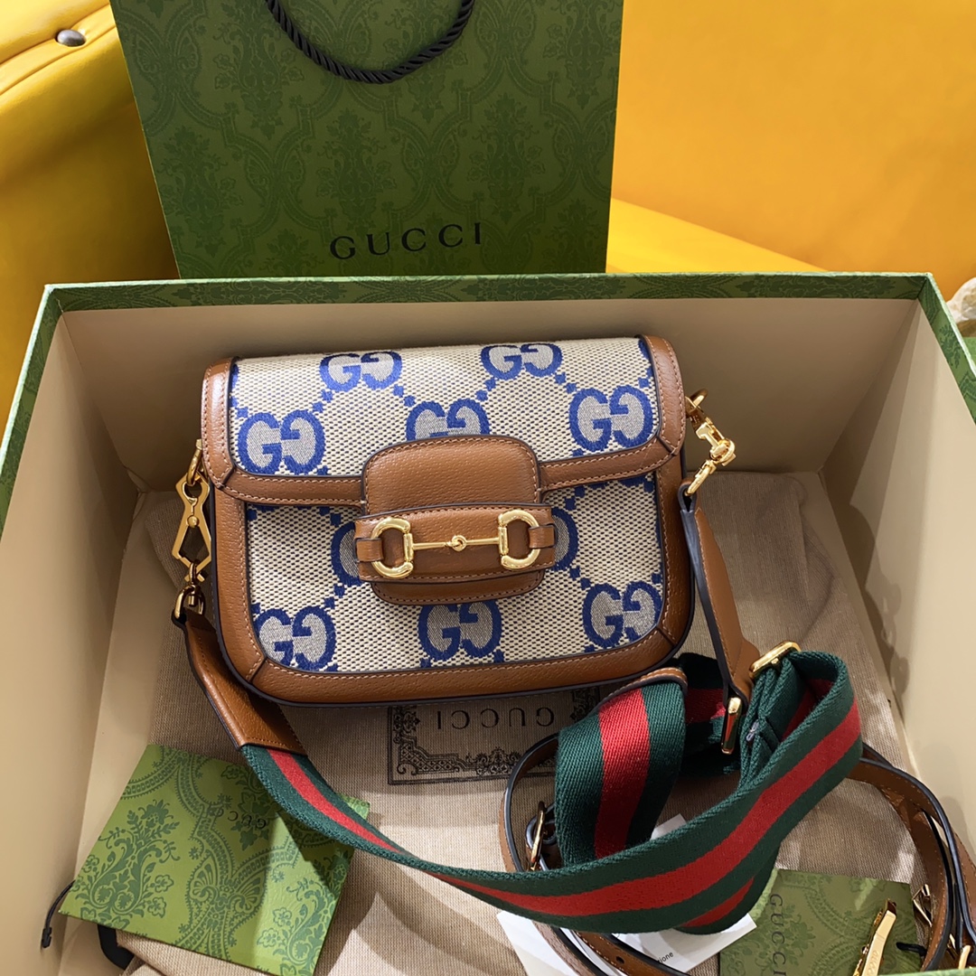 [TOP] GUCCI G*G Horsebit 1955 Mini Bags 20.5x 14.5x 5cm