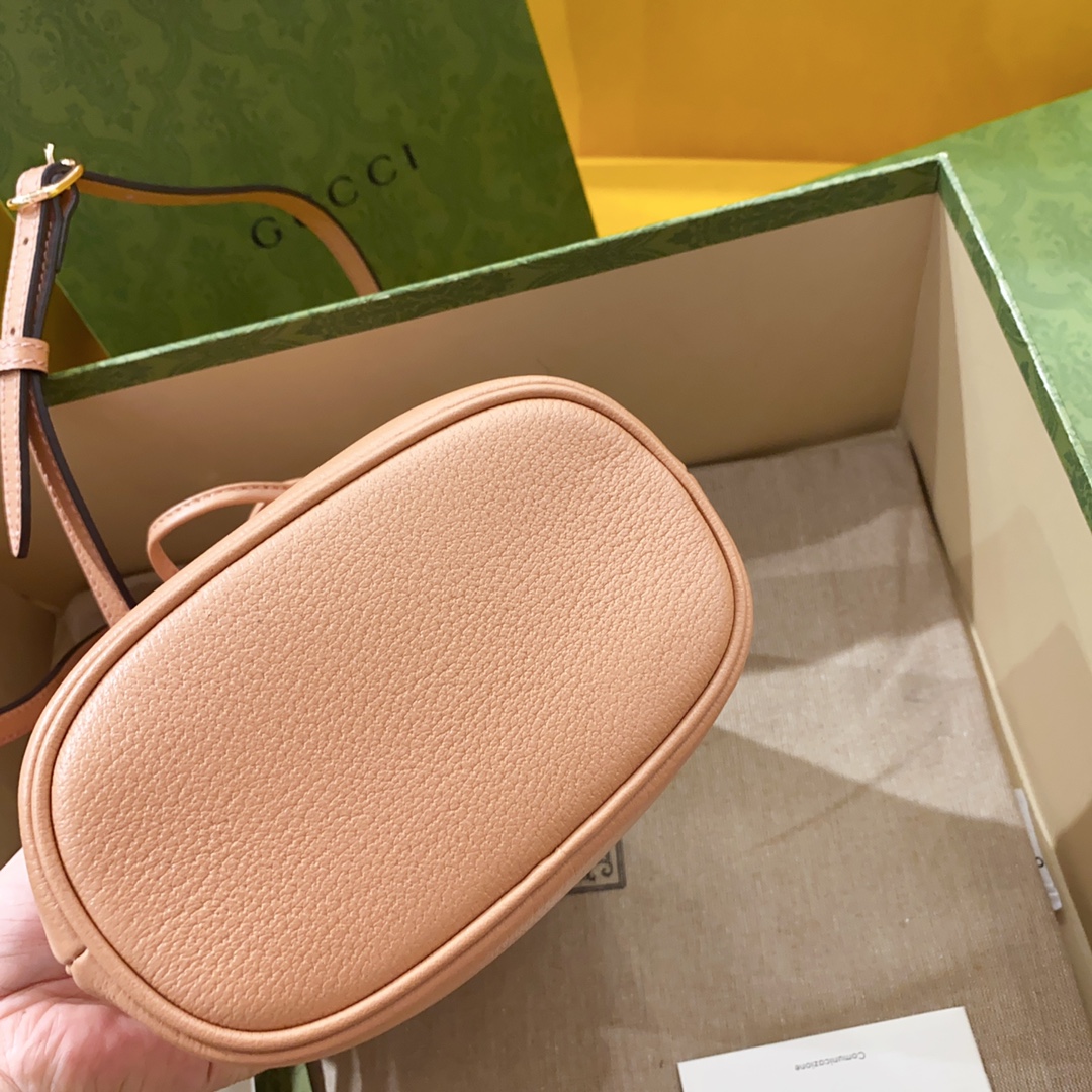 [TOP] GUCCI G*G Ophidia Mini Bucket  Bags 15.5cm (W) x 19cm (H) x 9cm (D) - Pink