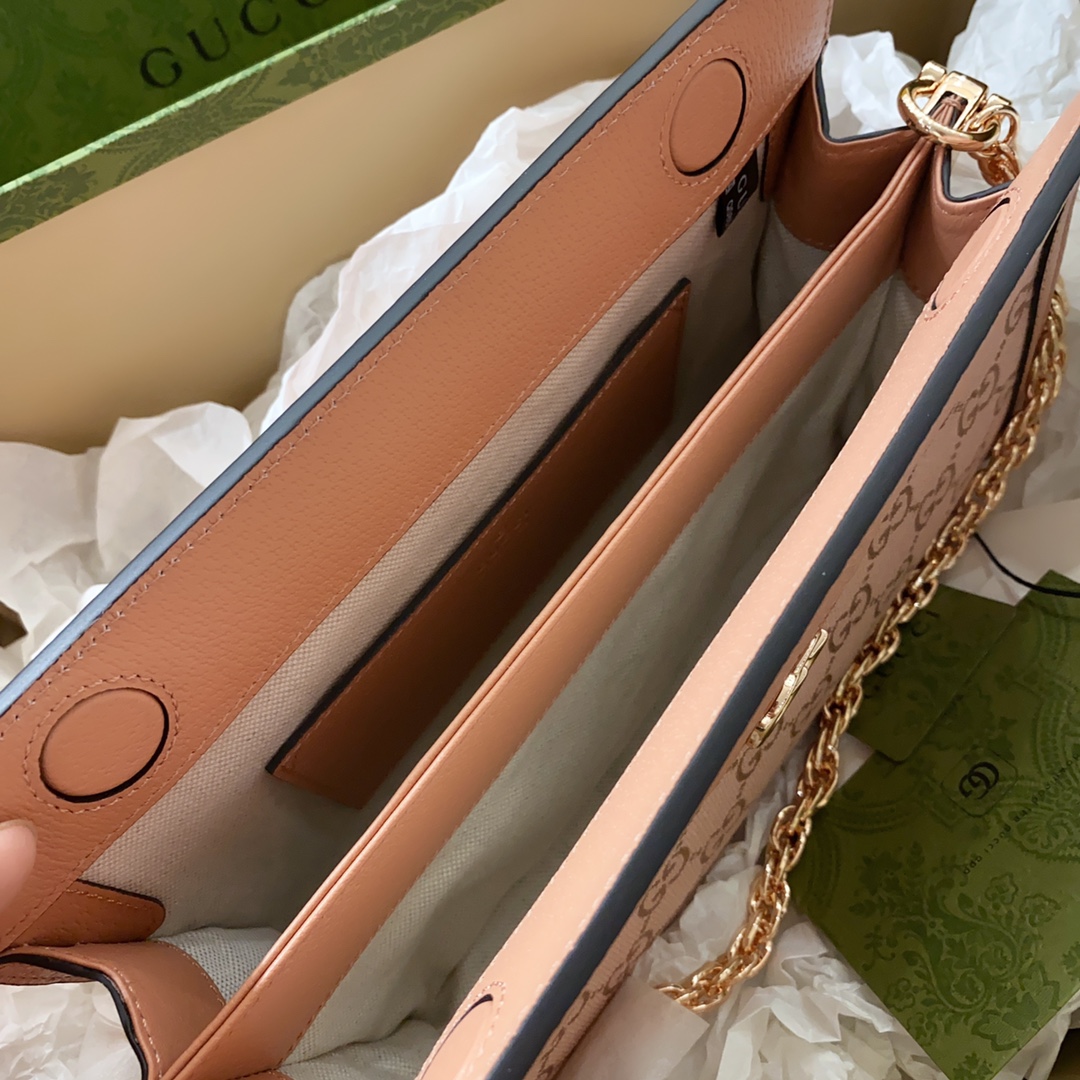 [TOP] GUCCI G*G Ophidia Small Bags 26cm (W) x 17cm (H) x 8cm (D) - Pink