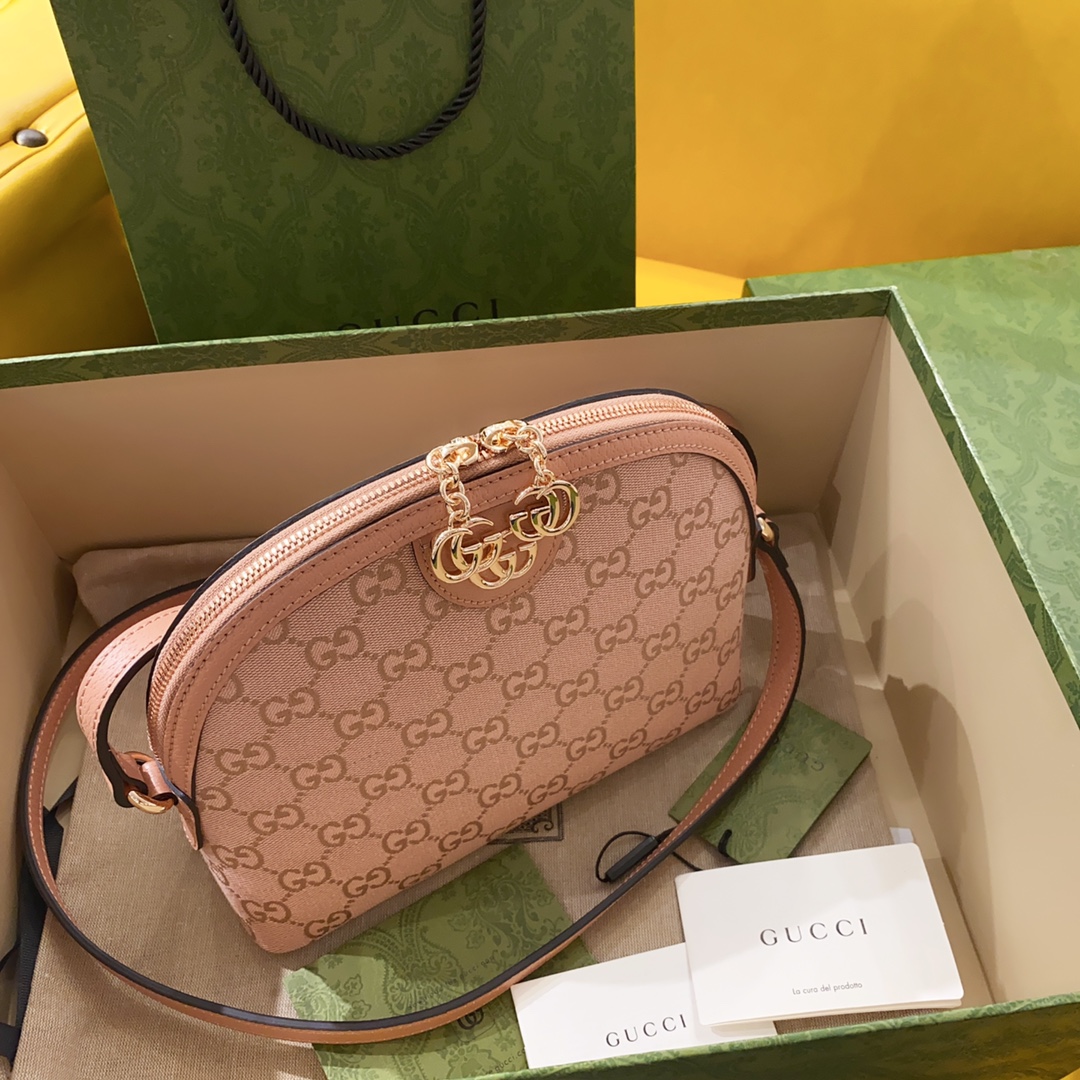 [TOP] GUCCI G*G Ophidia Shell Bags 23cm (W) x 19cm (H) x 8cm (D) - Pink