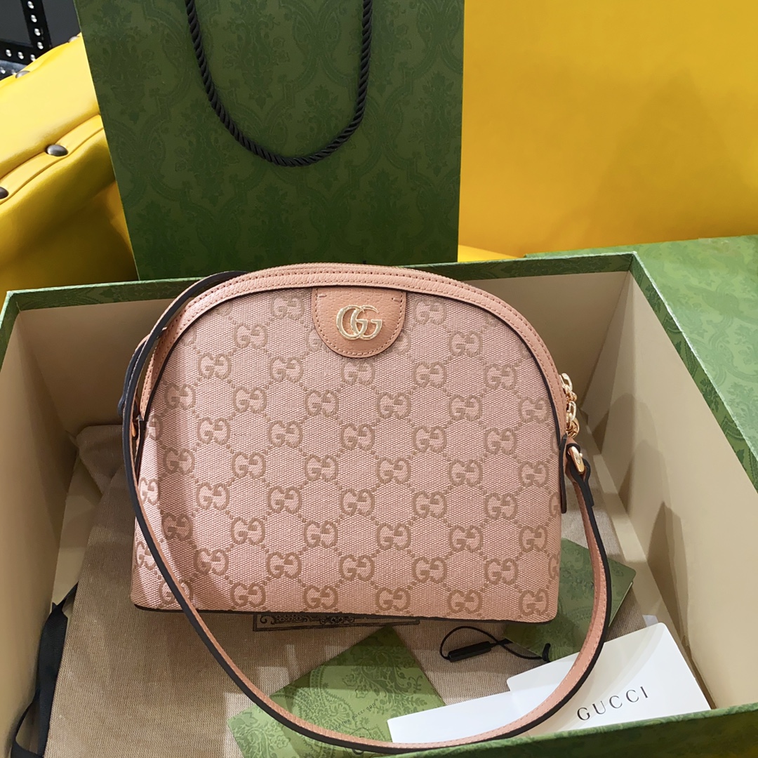 [TOP] GUCCI G*G Ophidia Shell Bags 23cm (W) x 19cm (H) x 8cm (D) - Pink