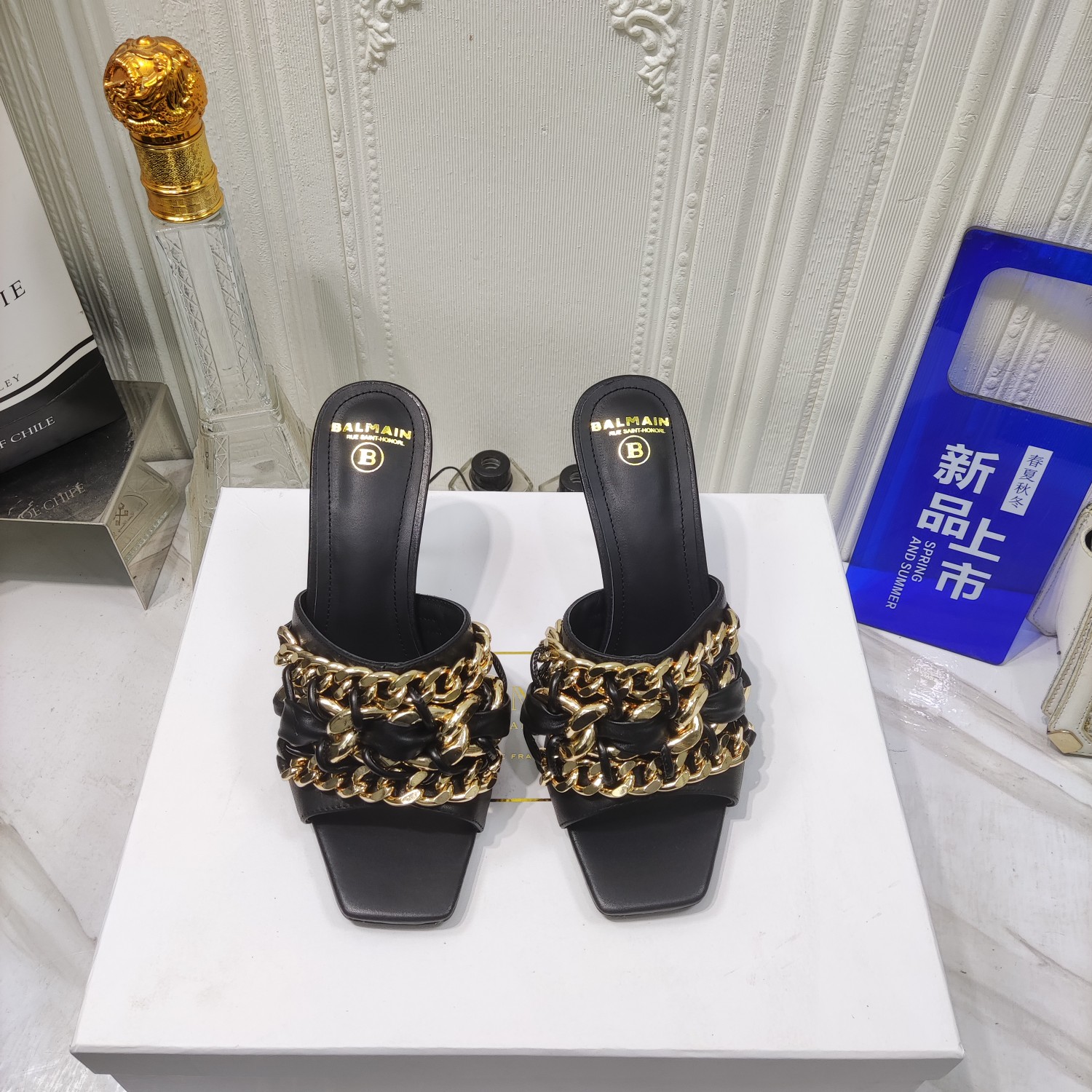 [TOP] Balmain High Heel Slider - 2 Color