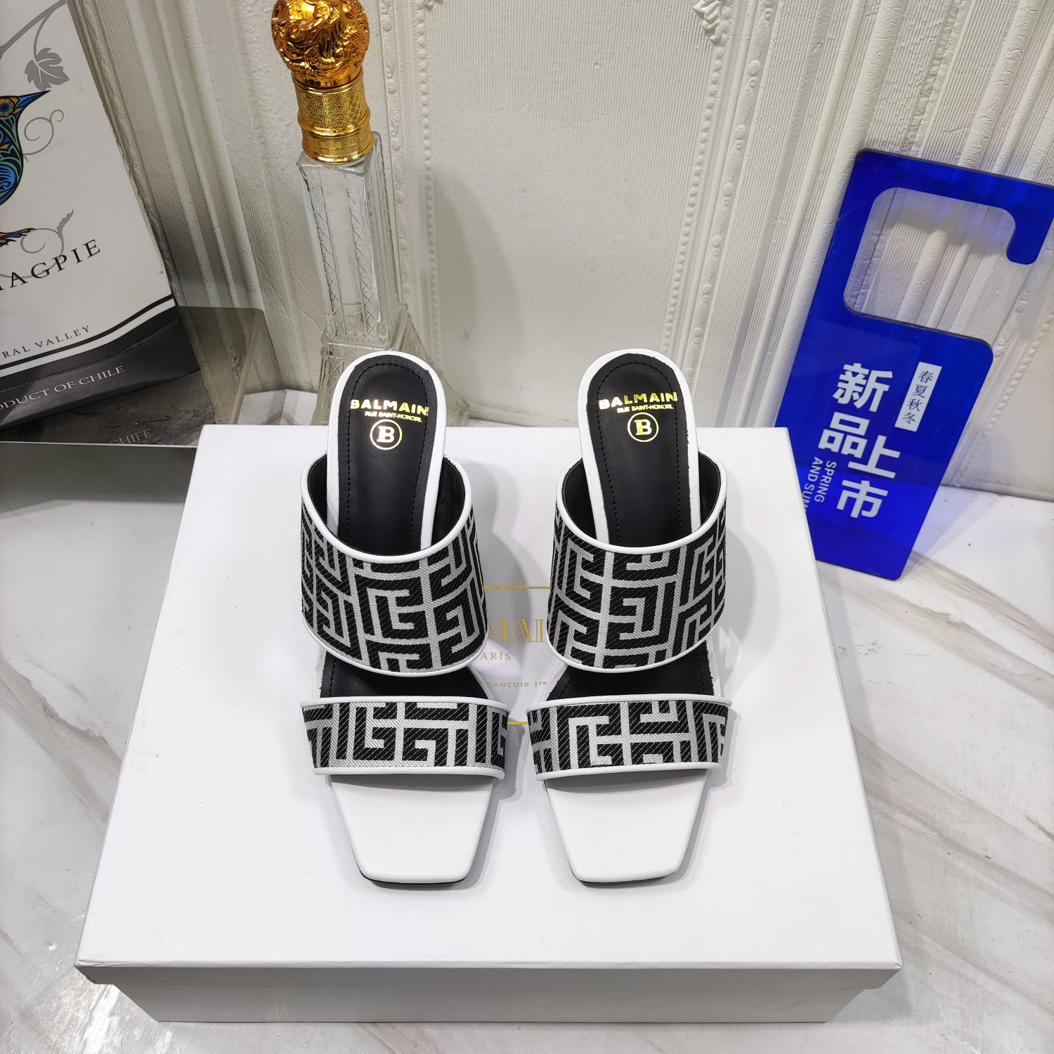 [TOP] Balmain High Heel Slider - 2 Color